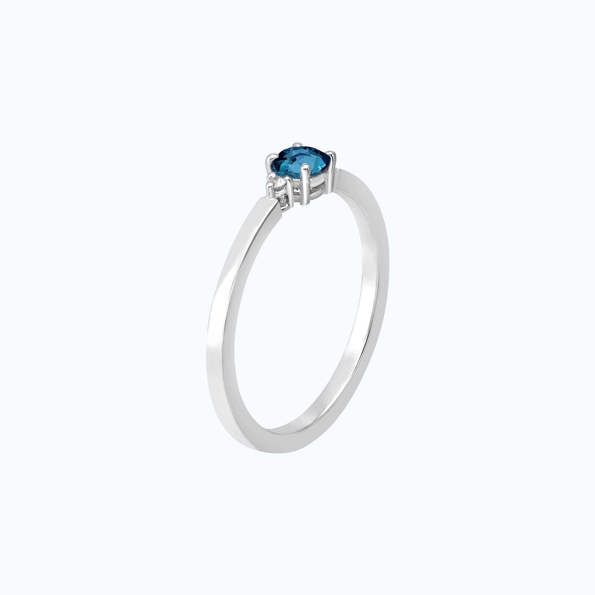 Solitaire Lolly Topaze Blue London 4.5 mm