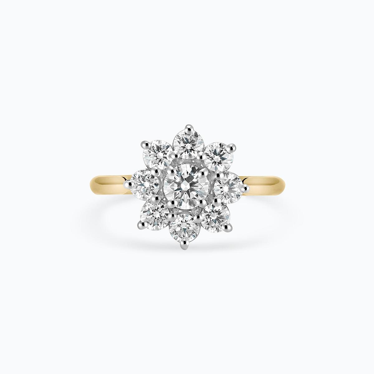 Solitaire Marguerite Étoilée Éclat Diamant de Synthèse