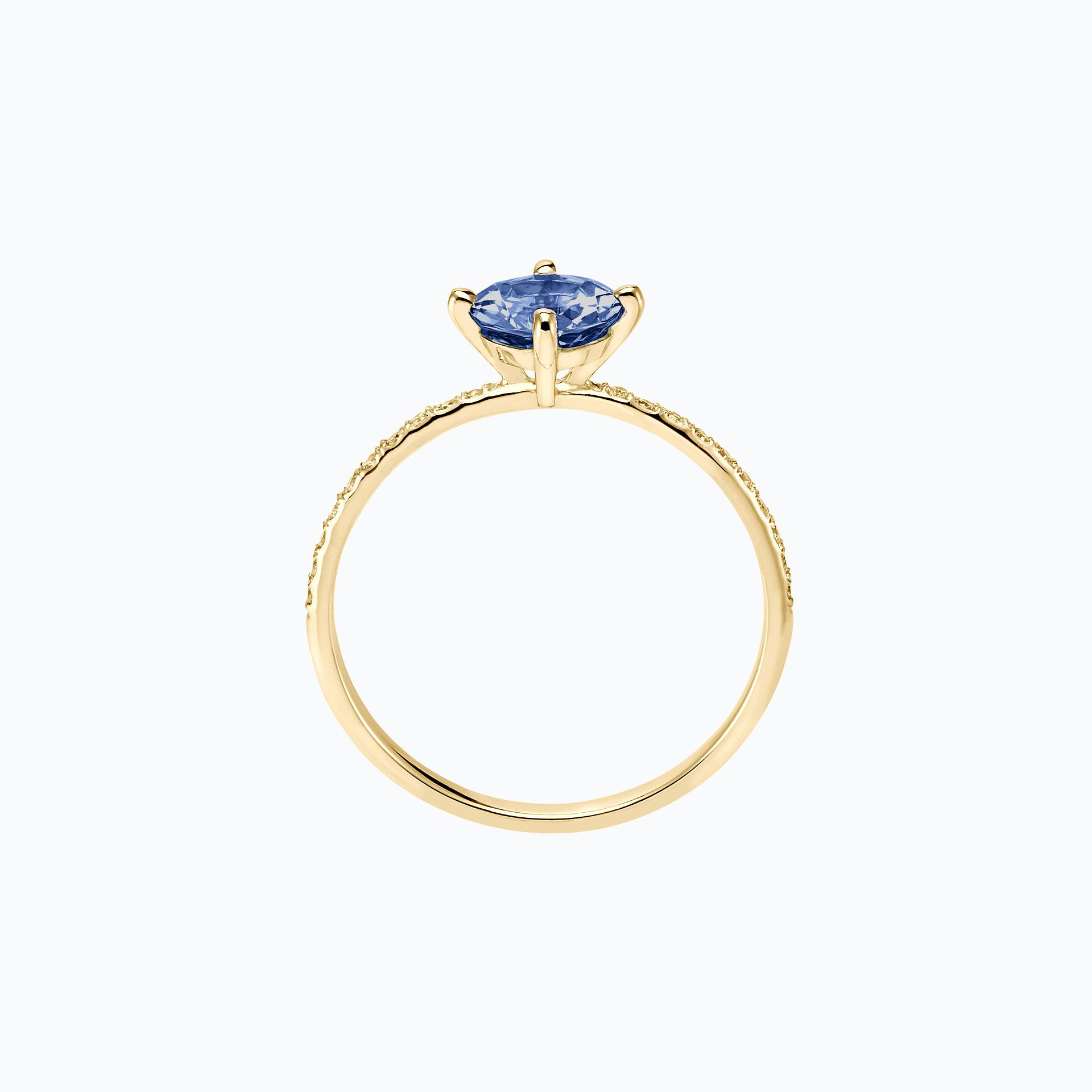 Solitaire Pavé Alva Tanzanite 6 mm