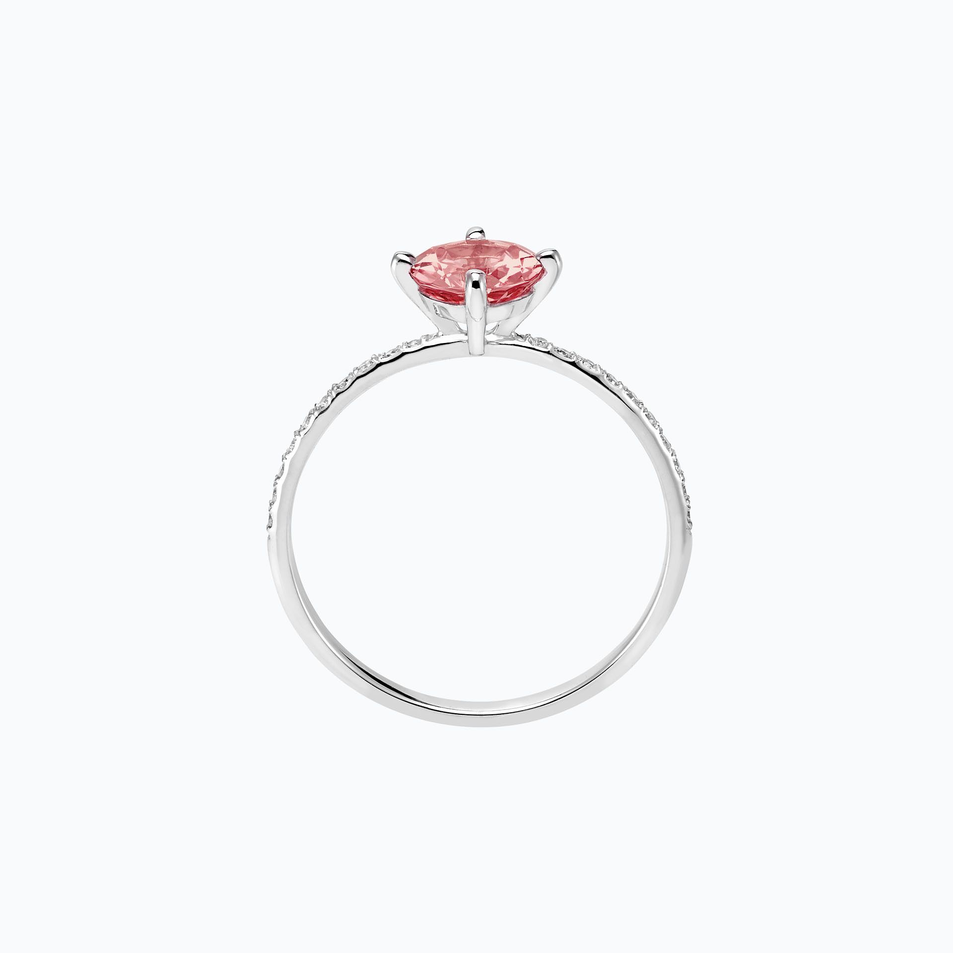 Solitaire Pavé Alva Tourmaline 6 mm
