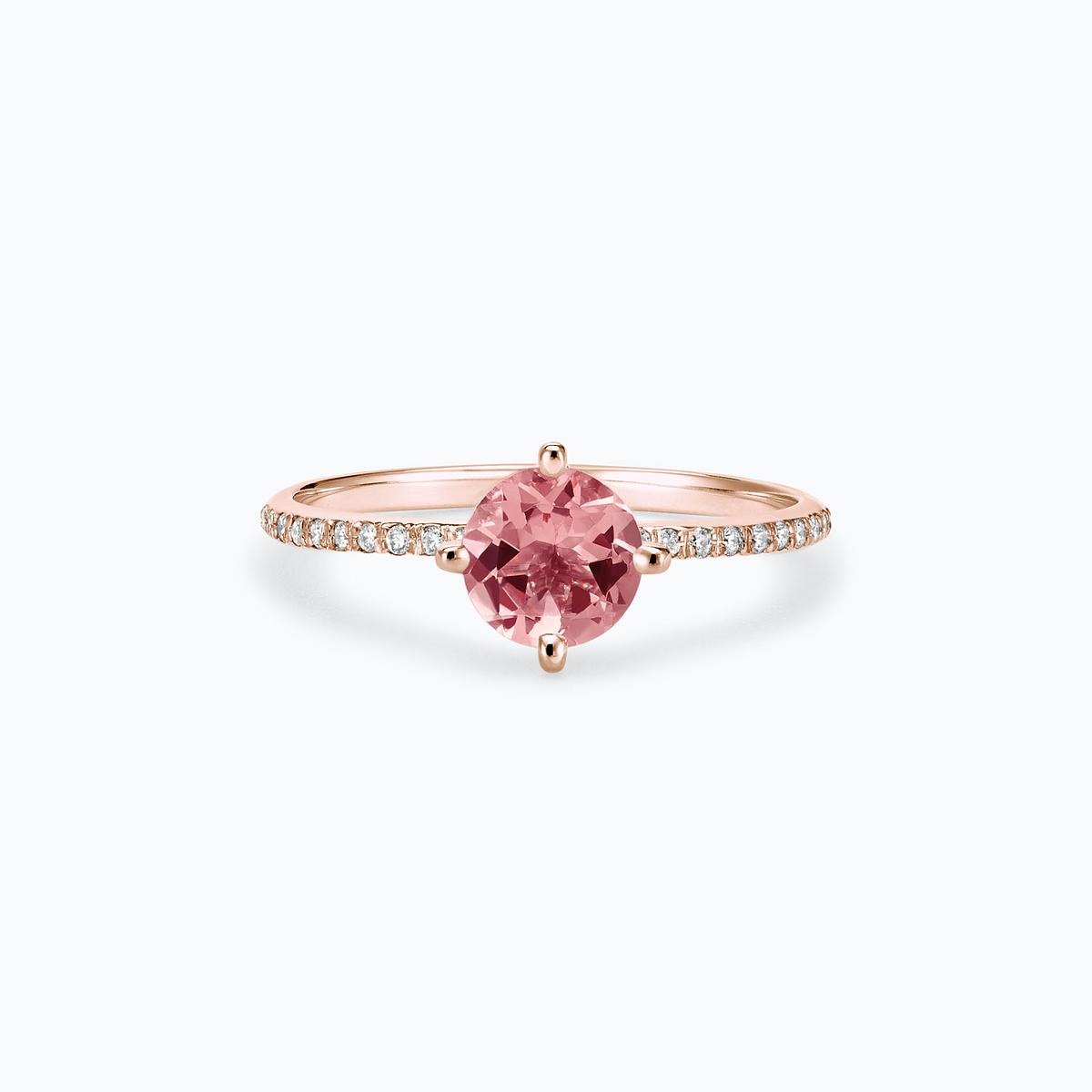 Solitaire Pavé Alva Tourmaline 6 mm