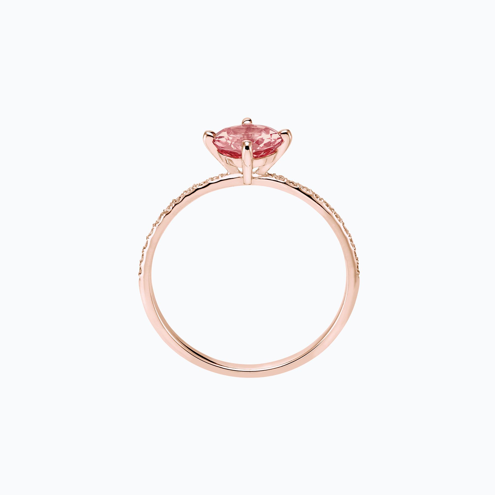 Solitaire Pavé Alva Tourmaline 6 mm