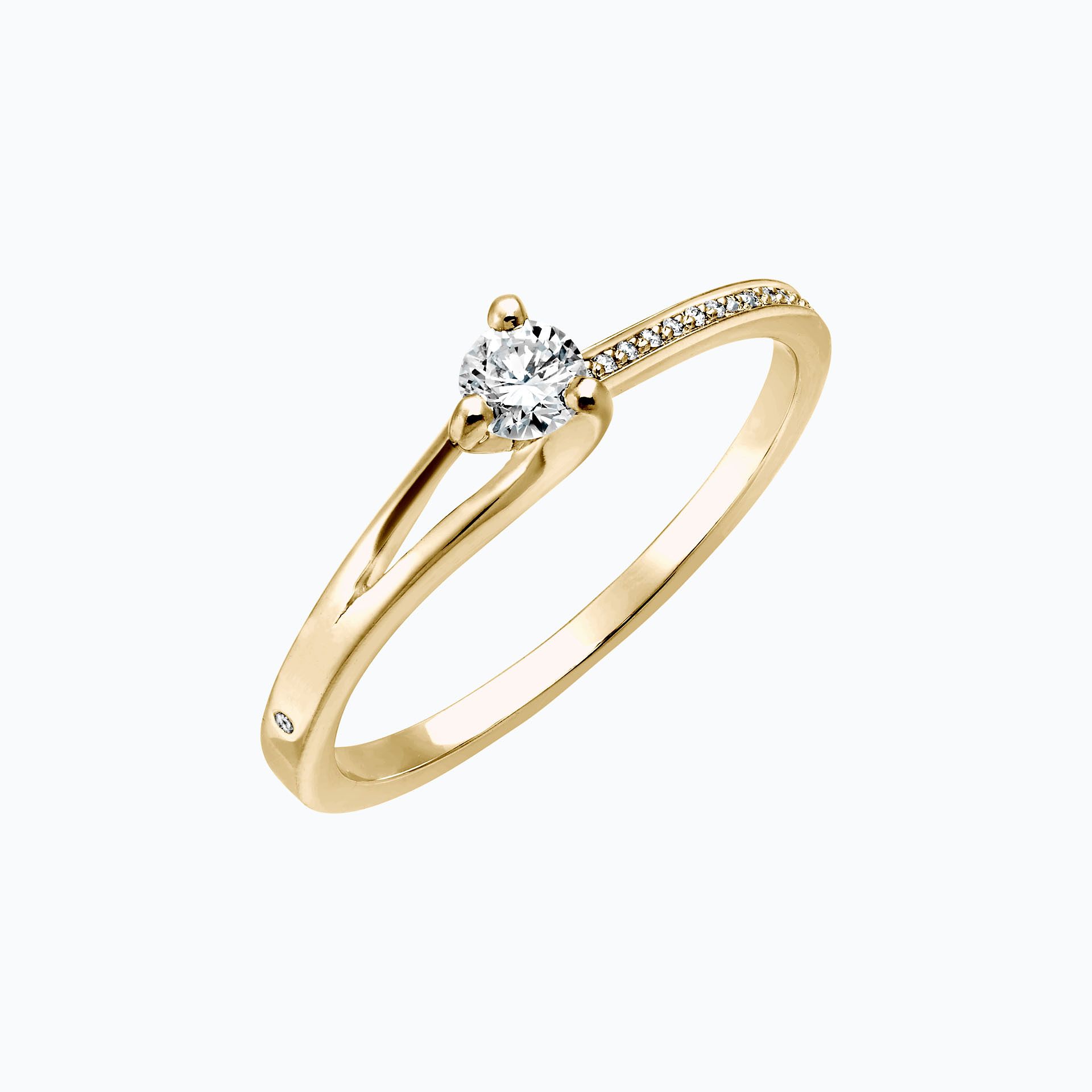 Solitaire Pavé Étoile 0.15 carat