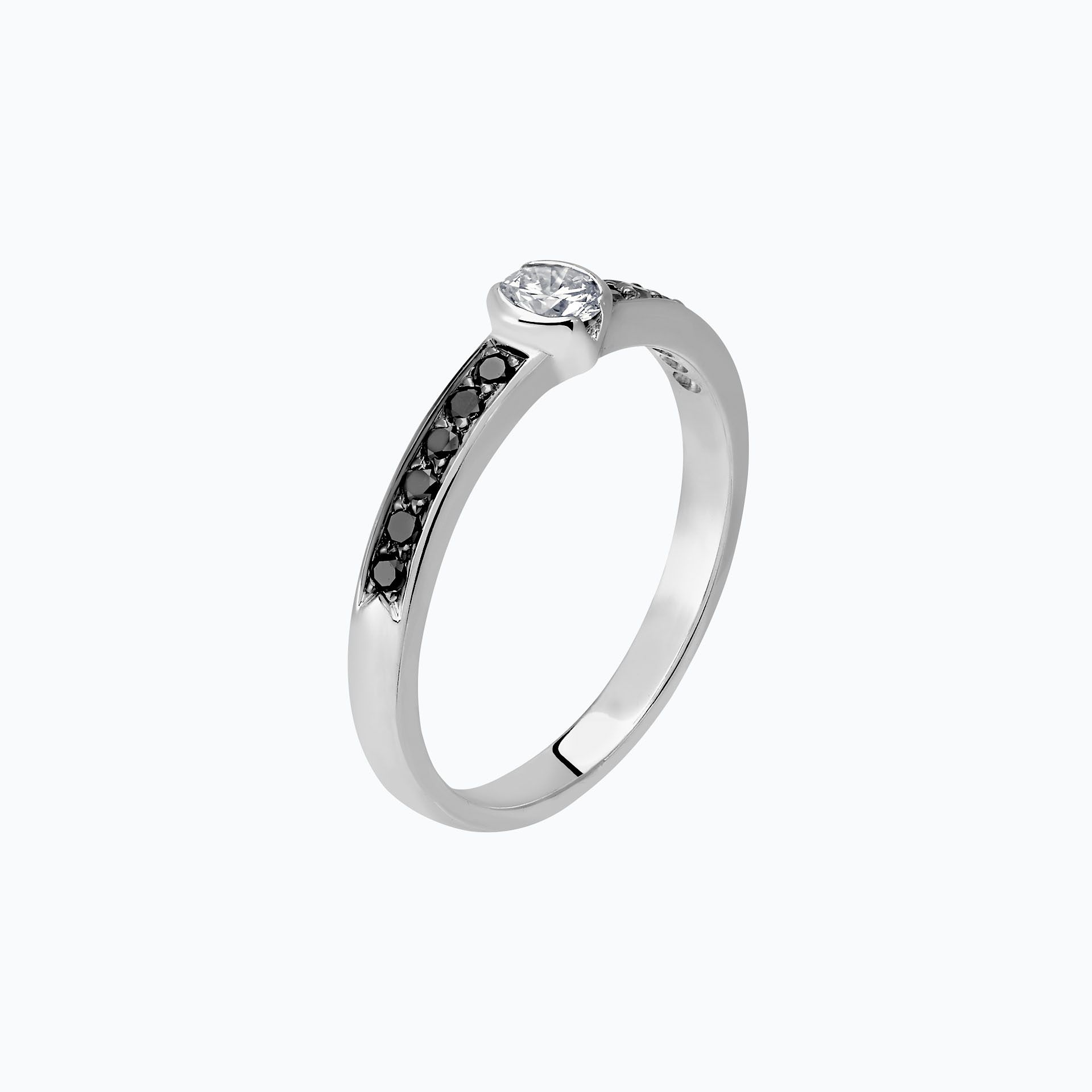 Solitaire Pavé Flora
