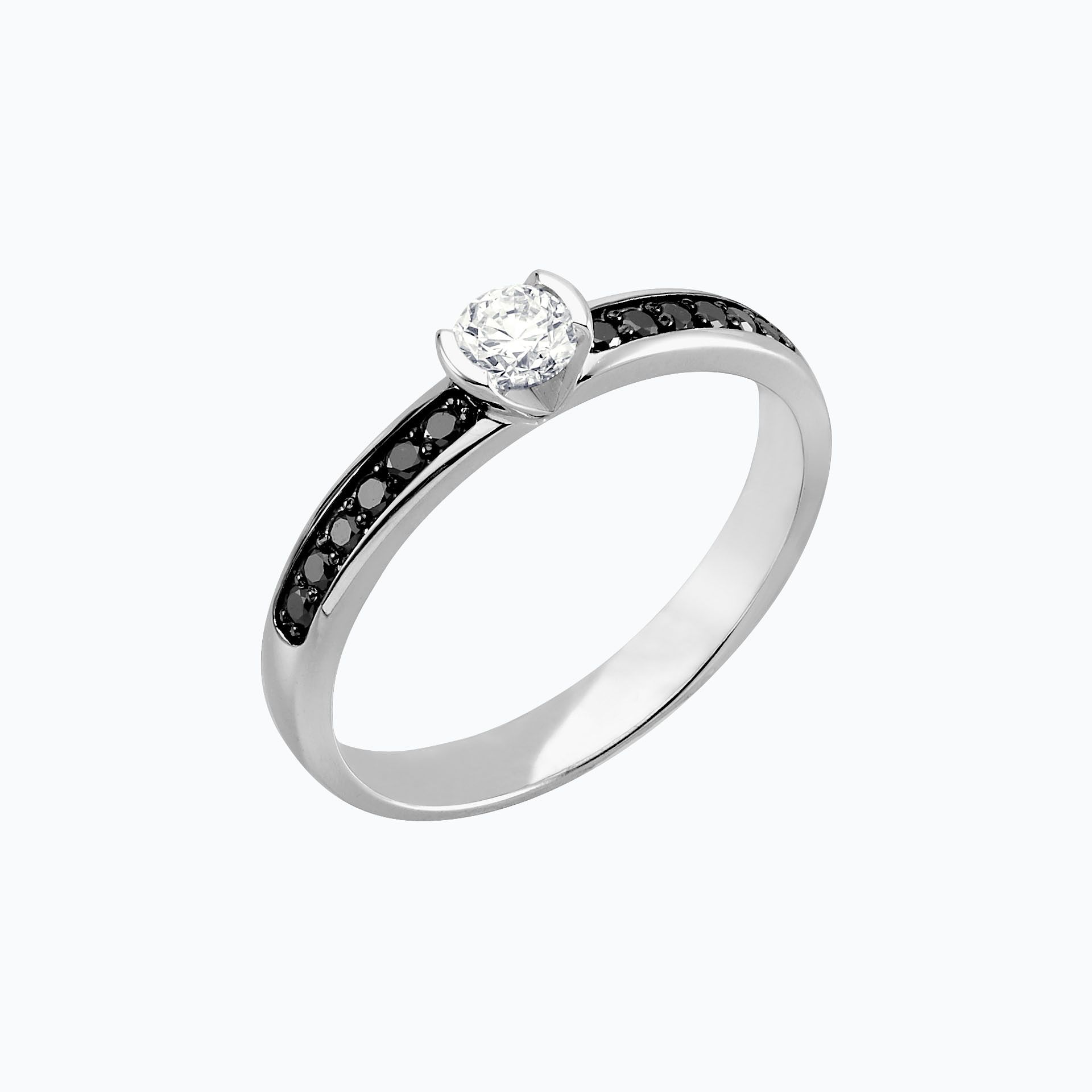 Solitaire Pavé Flora