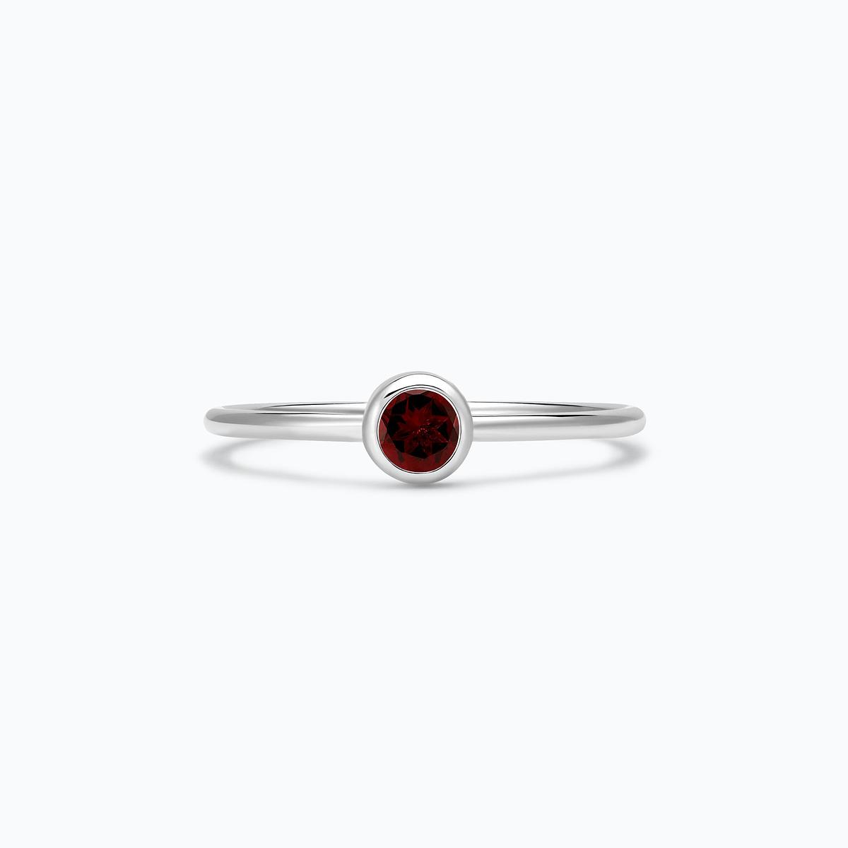 Solitaire Harmony Grenat 3.5 mm