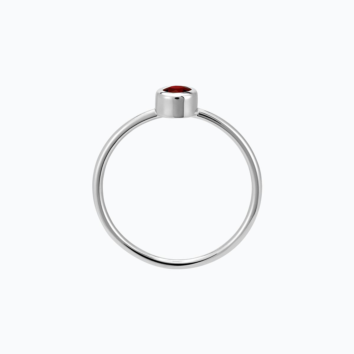 Solitaire Harmony Grenat 3.5 mm