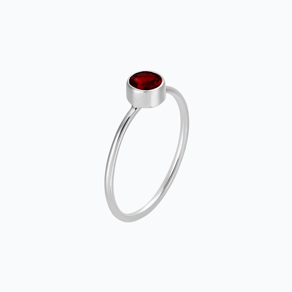 Solitaire Harmony Grenat 4.5 mm