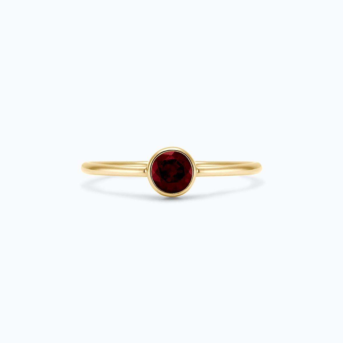 Solitaire Harmony Grenat 4.5 mm