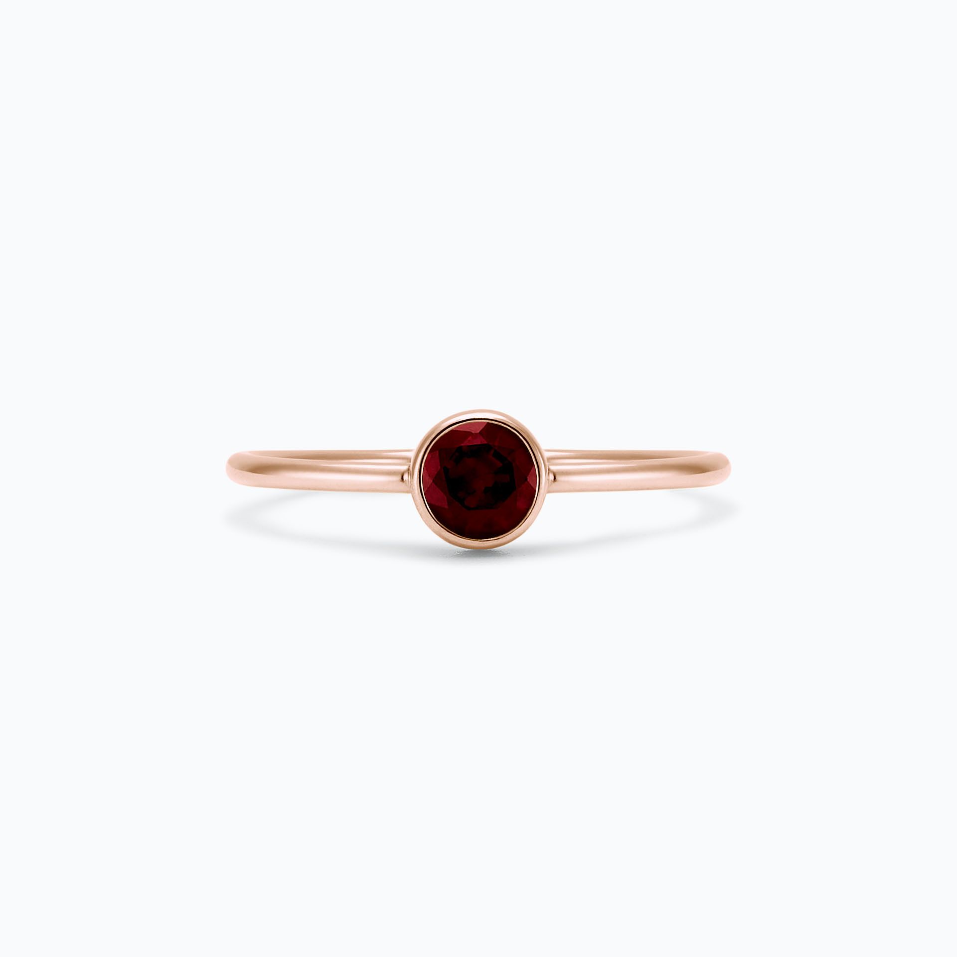 Solitaire Harmony Grenat 4.5 mm