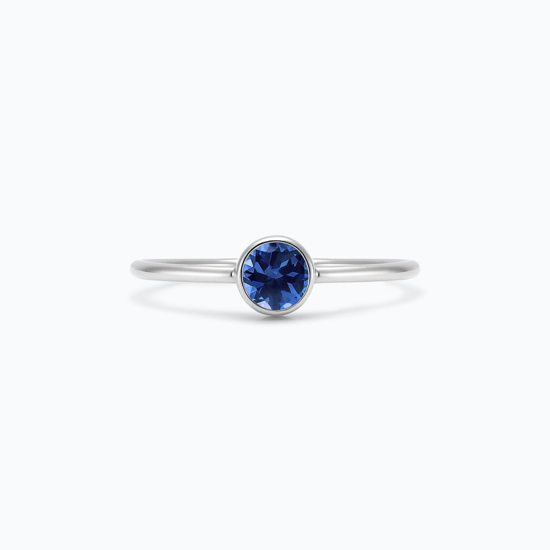 Solitaire Harmony Saphir Bleu Éclipse 4.5 mm