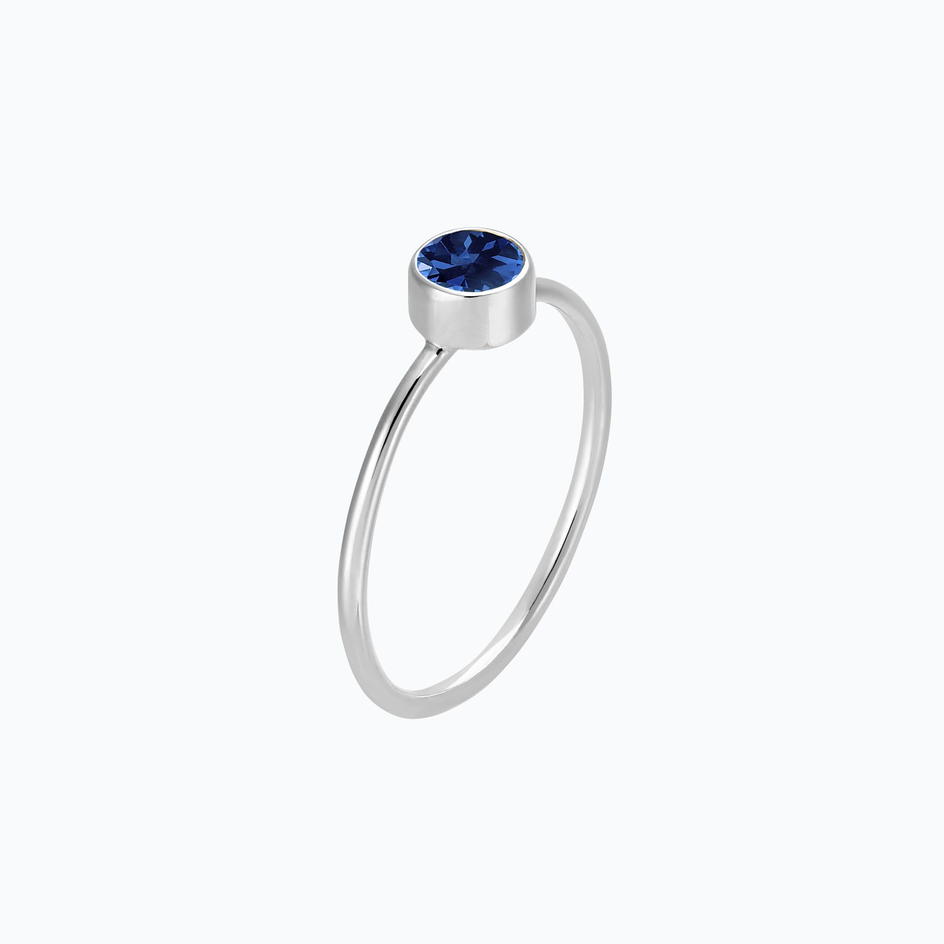 Solitaire Harmony Saphir Bleu Éclipse 4.5 mm