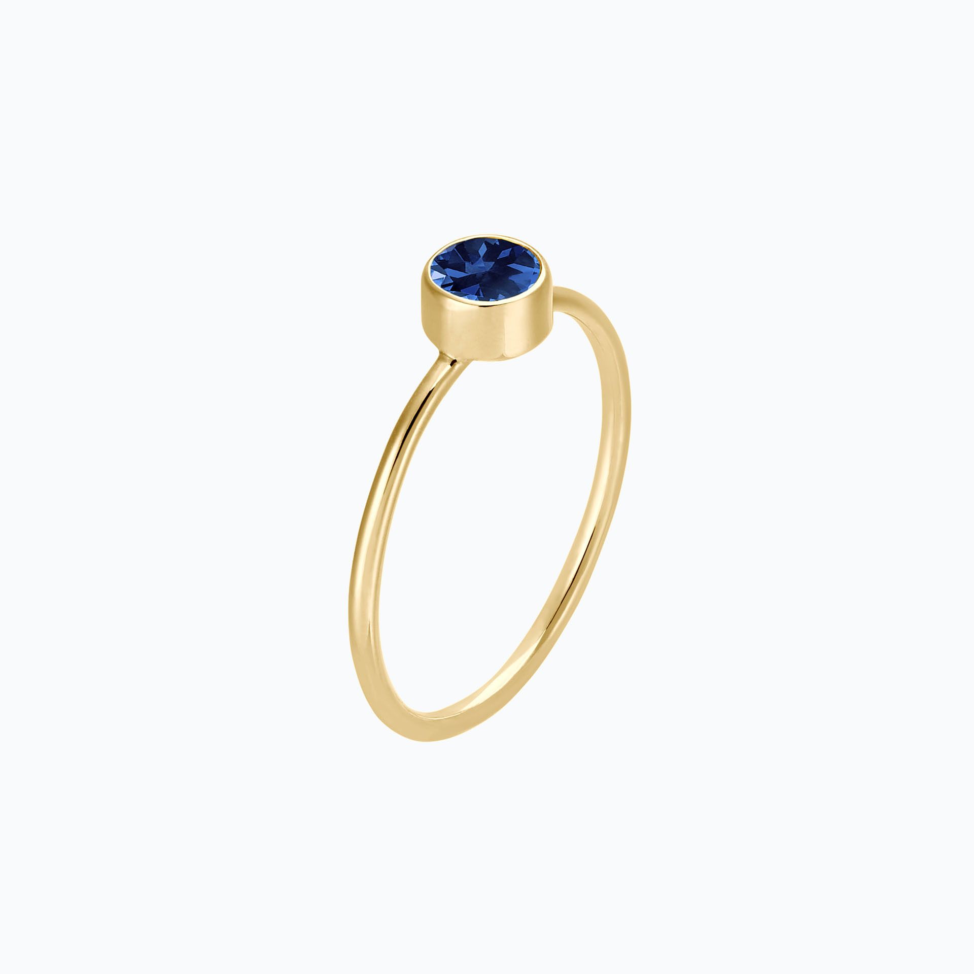 Solitaire Harmony Saphir Bleu Éclipse 4.5 mm