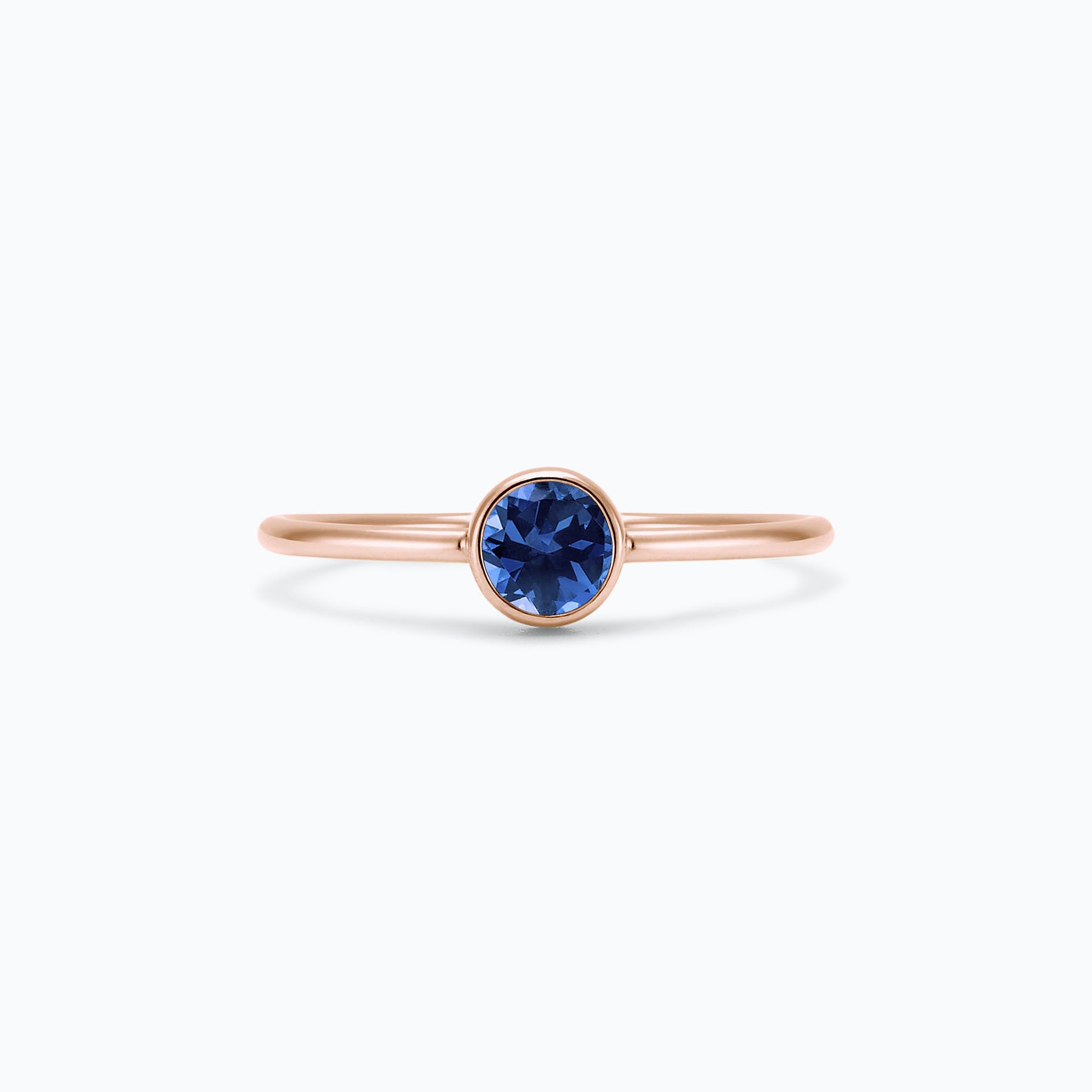 Solitaire Harmony Saphir Bleu Éclipse 4.5 mm