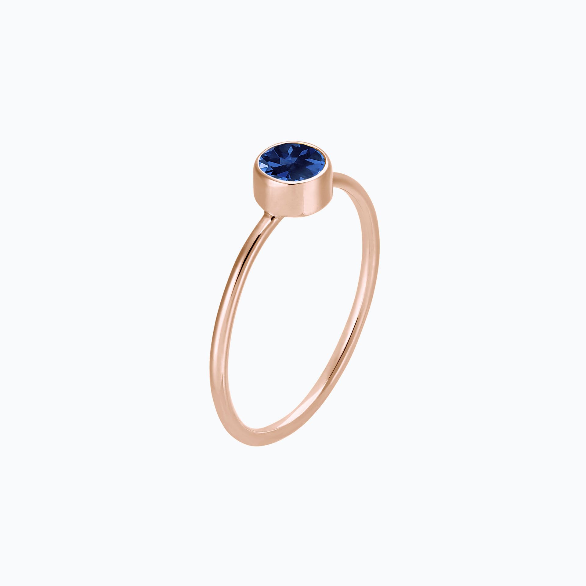 Solitaire Harmony Saphir Bleu Éclipse 4.5 mm