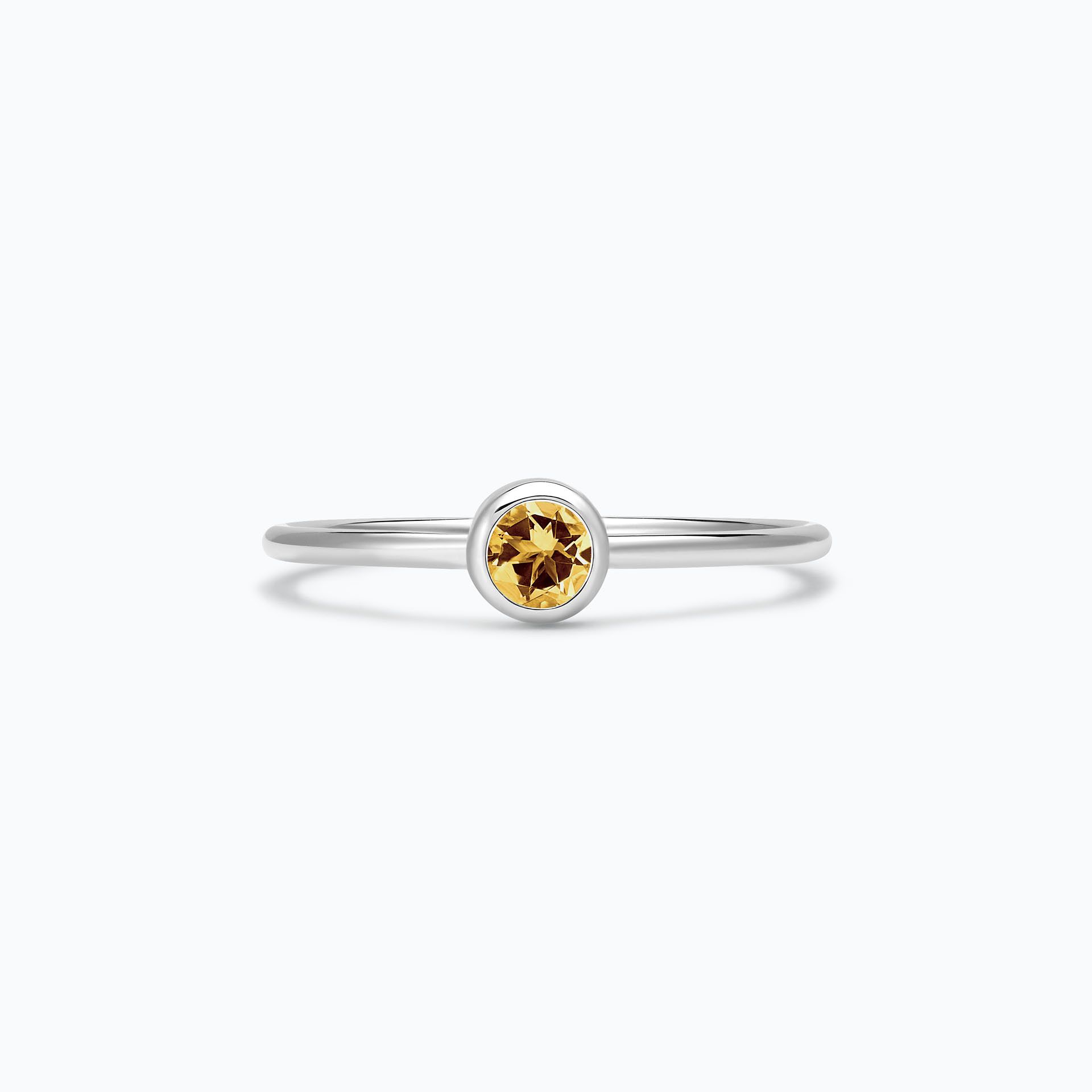 Solitaire Harmony Saphir Jaune Tournesol 3.5 mm