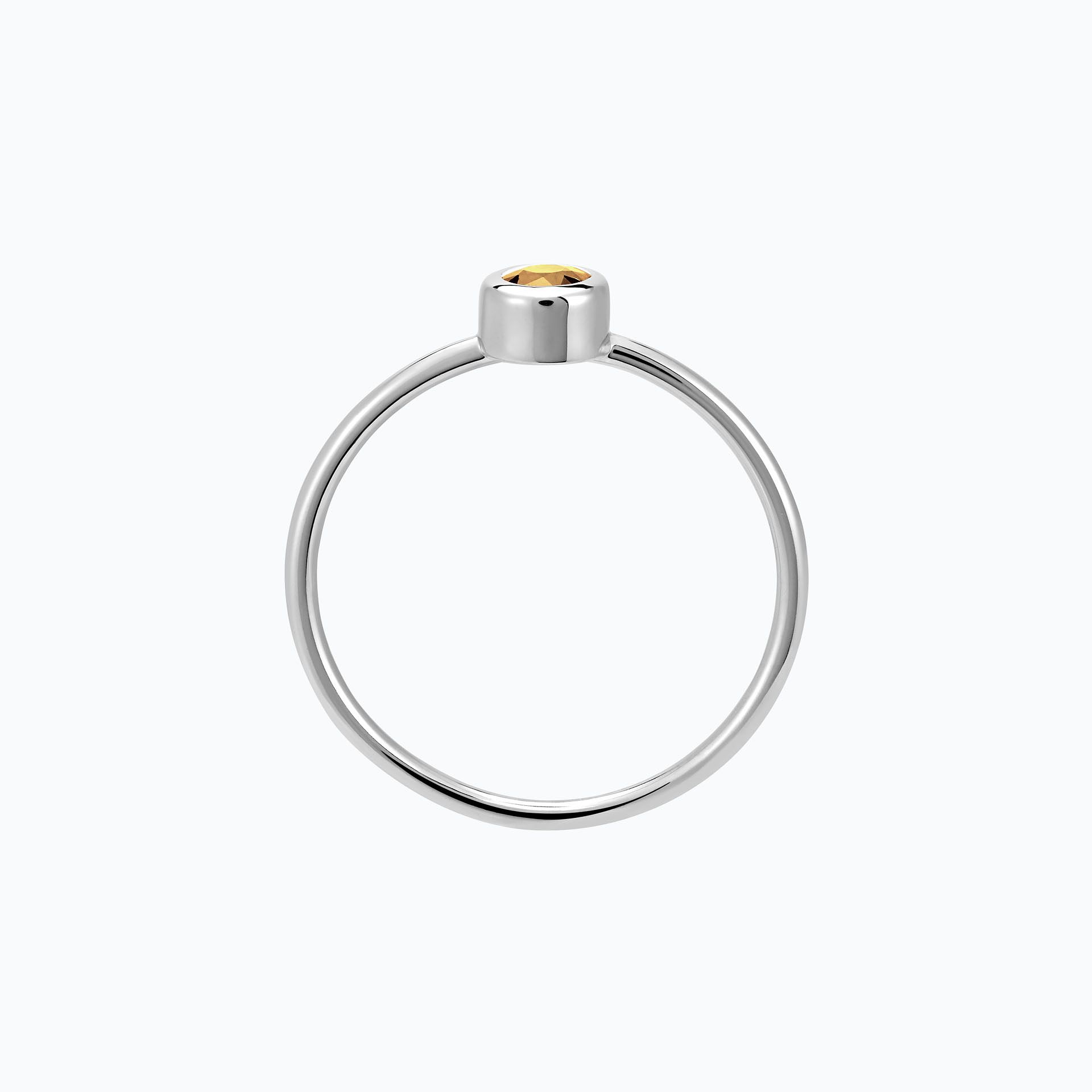 Solitaire Harmony Saphir Jaune Tournesol 3.5 mm