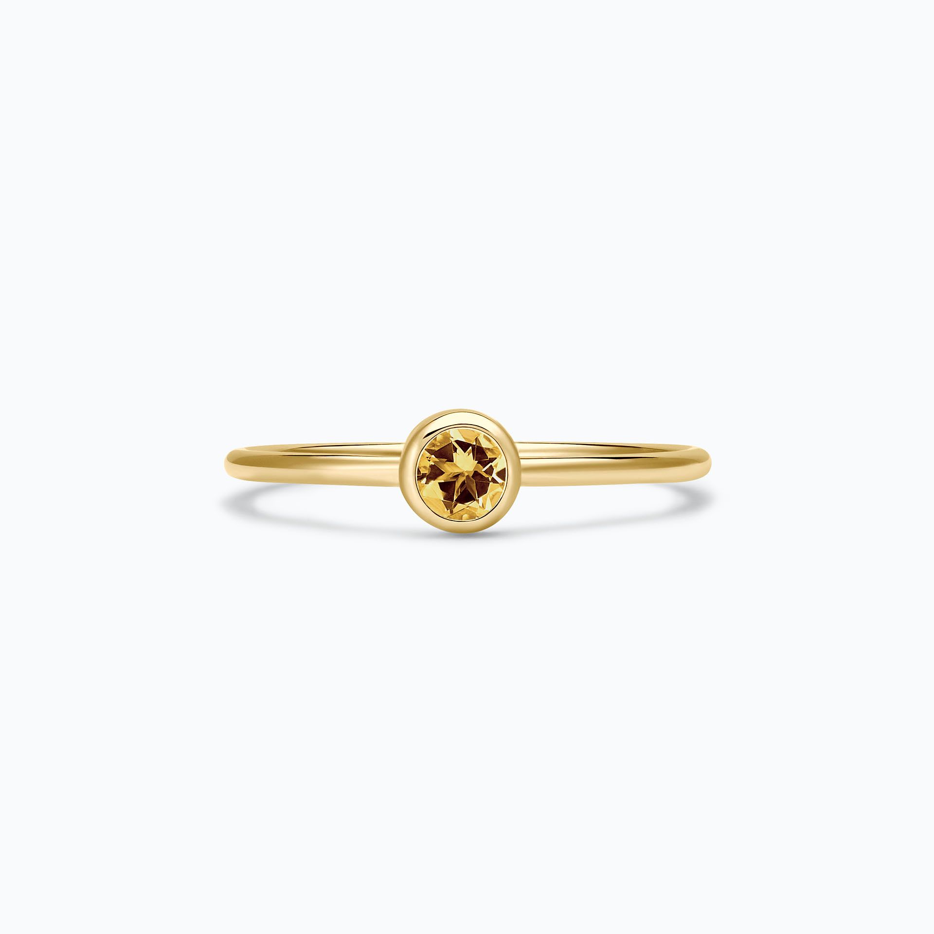 Solitaire Harmony Saphir Jaune Tournesol 3.5 mm