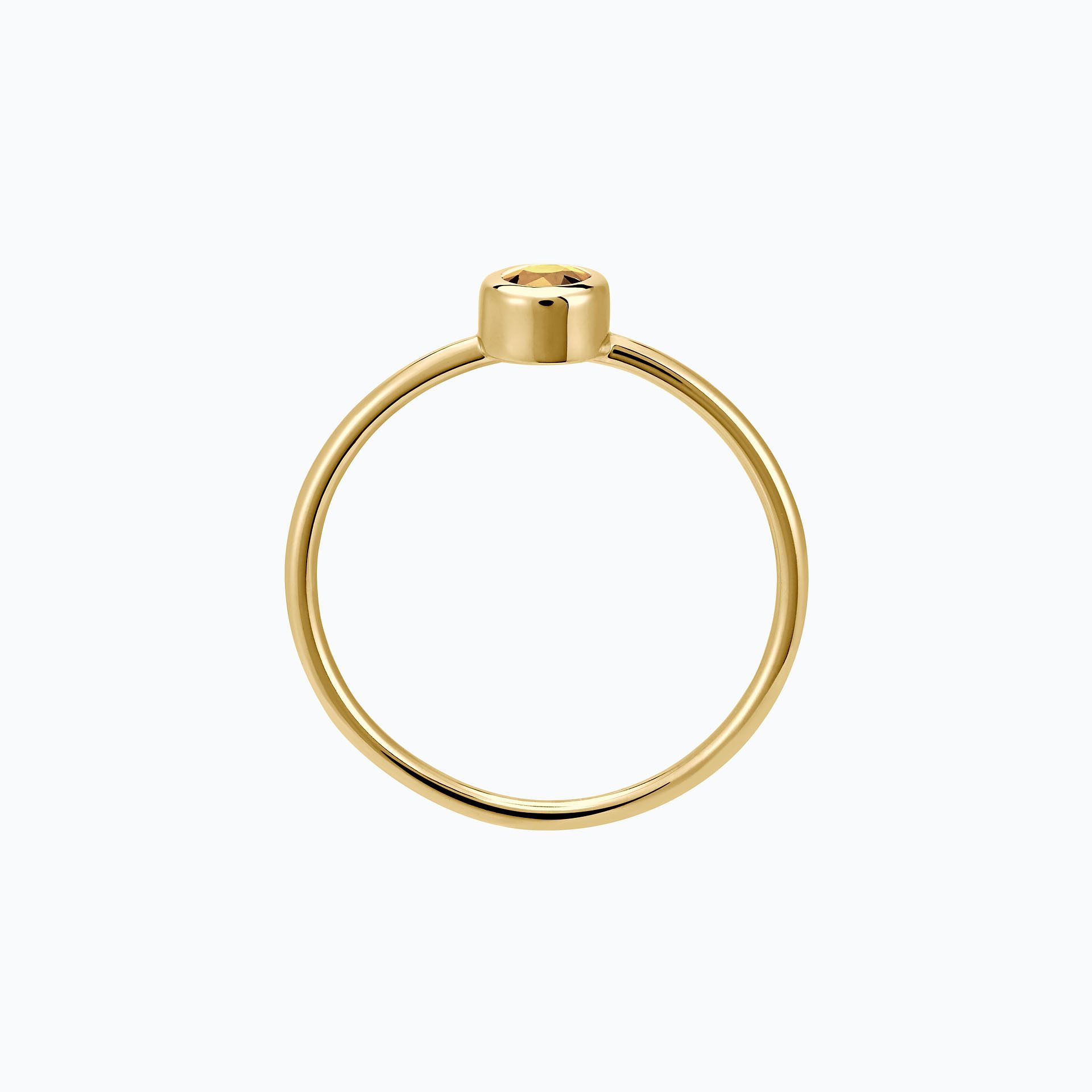 Solitaire Harmony Saphir Jaune Tournesol 3.5 mm