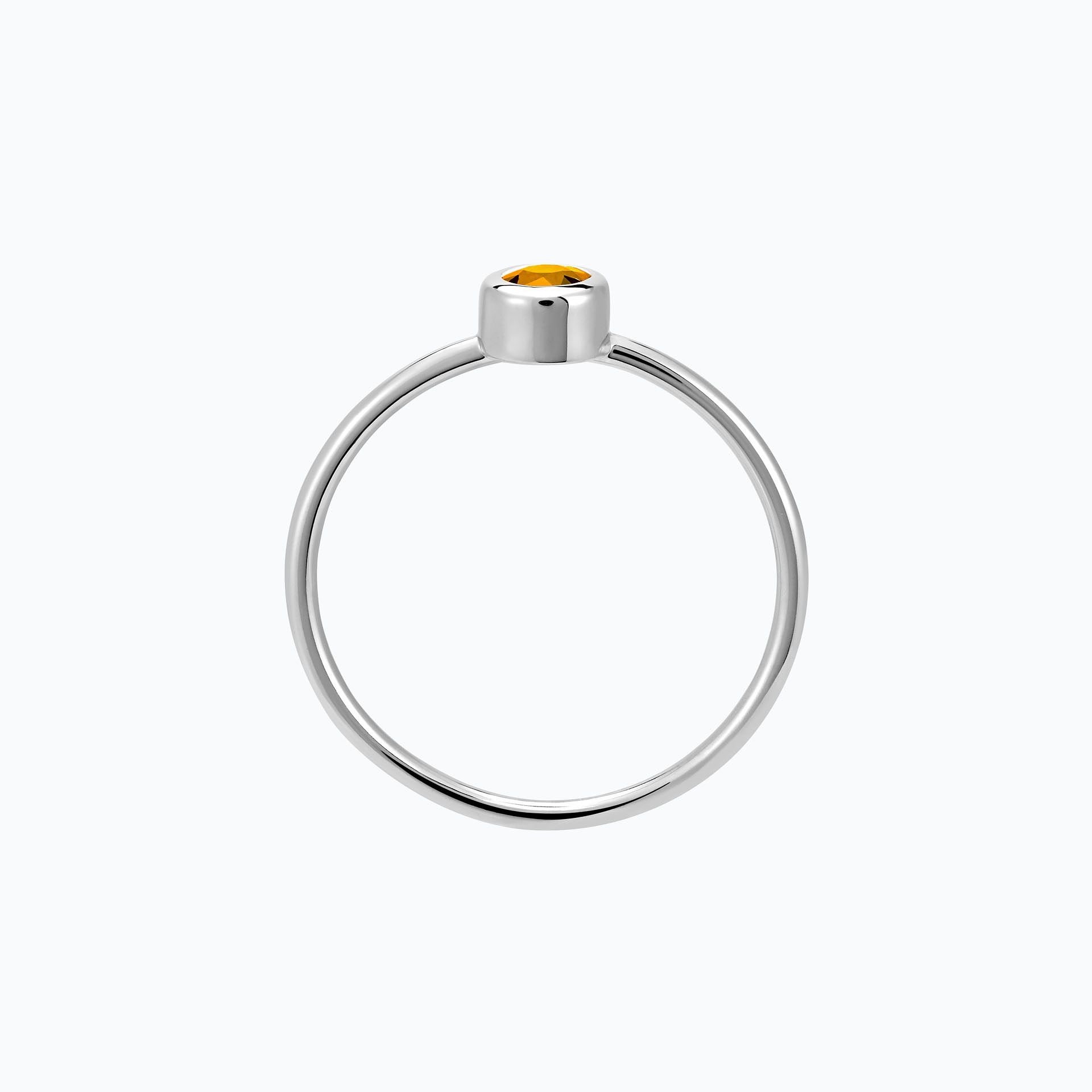 Solitaire Harmony Saphir Mandarine 3.5 mm