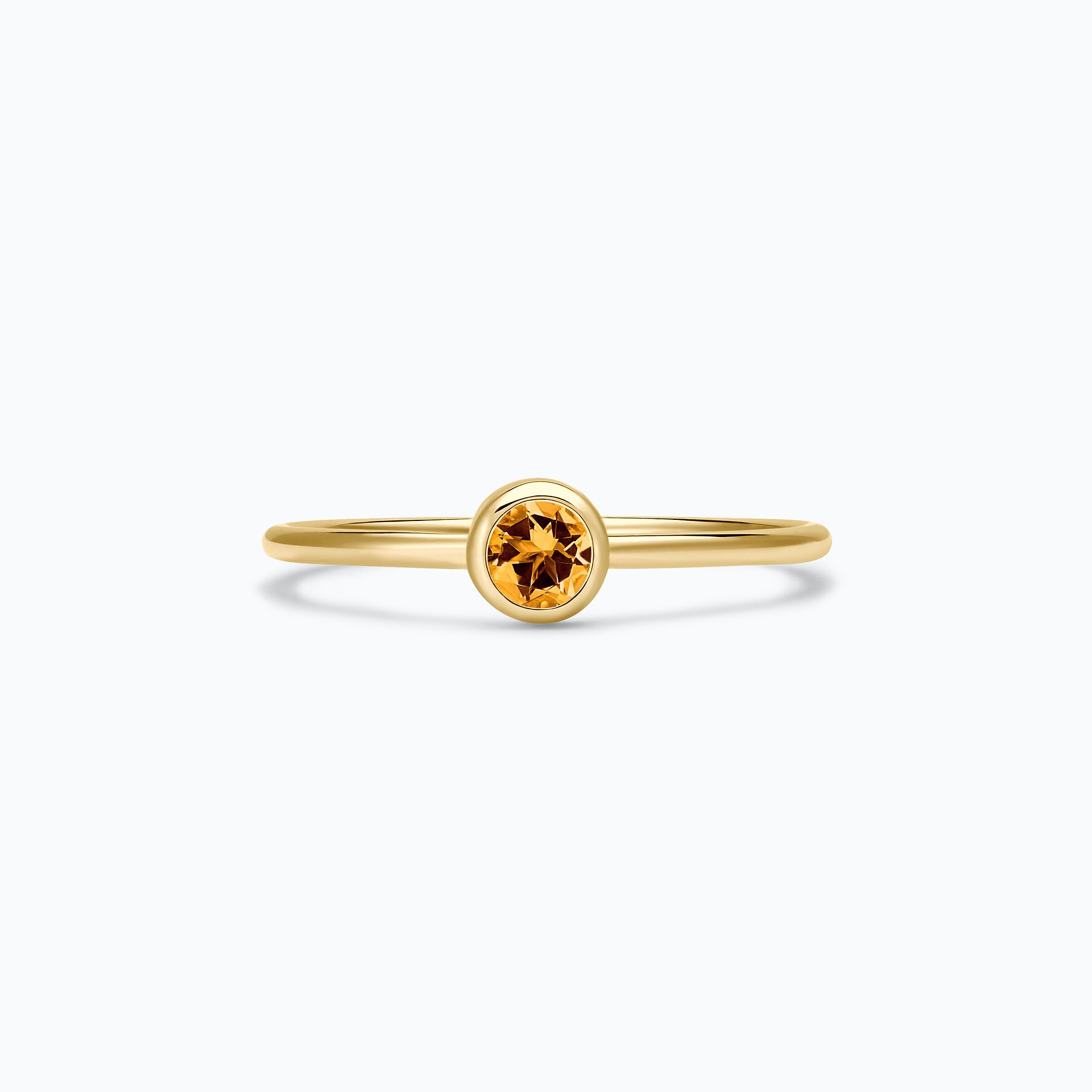 Solitaire Harmony Saphir Mandarine 3.5 mm
