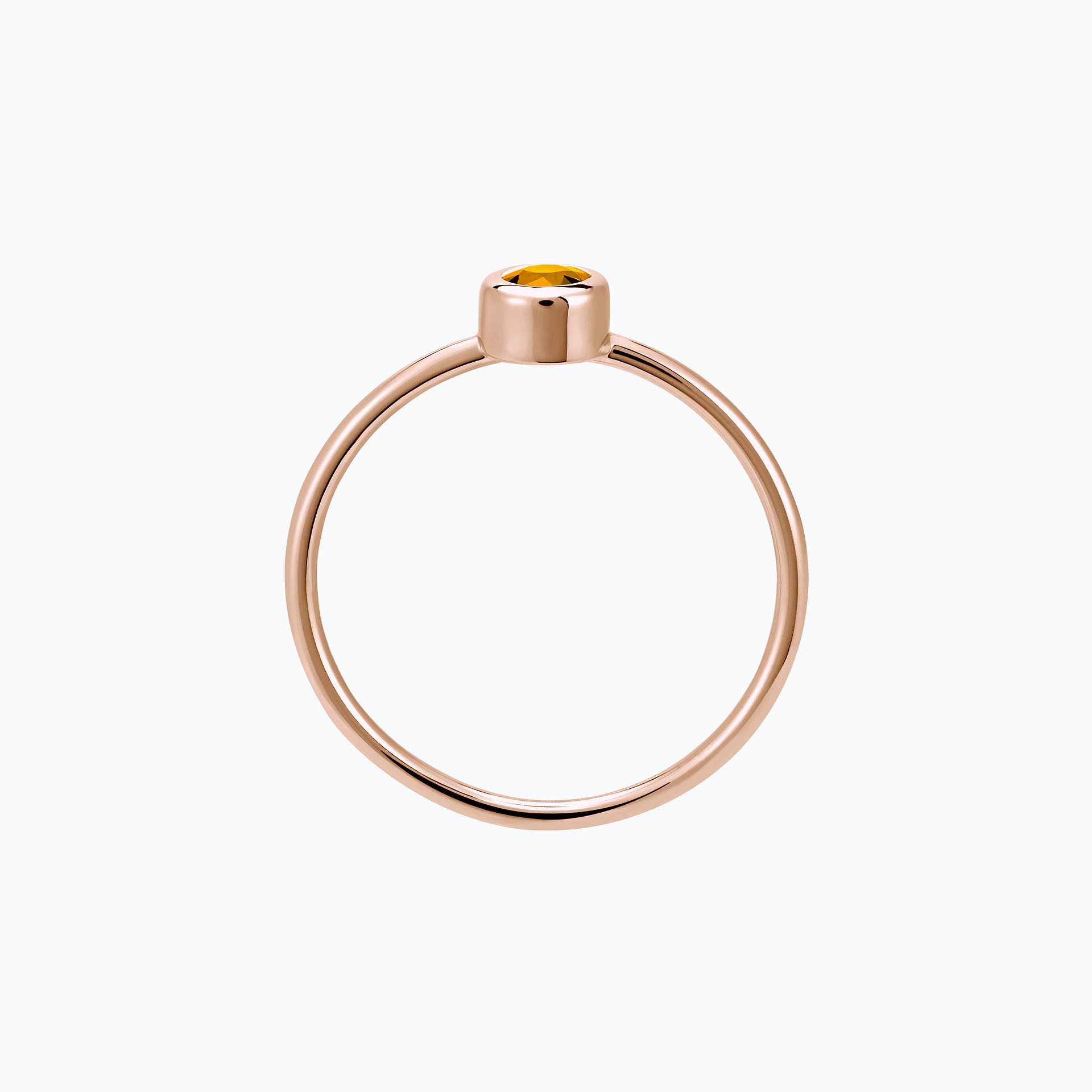 Solitaire Harmony Saphir Mandarine 3.5 mm