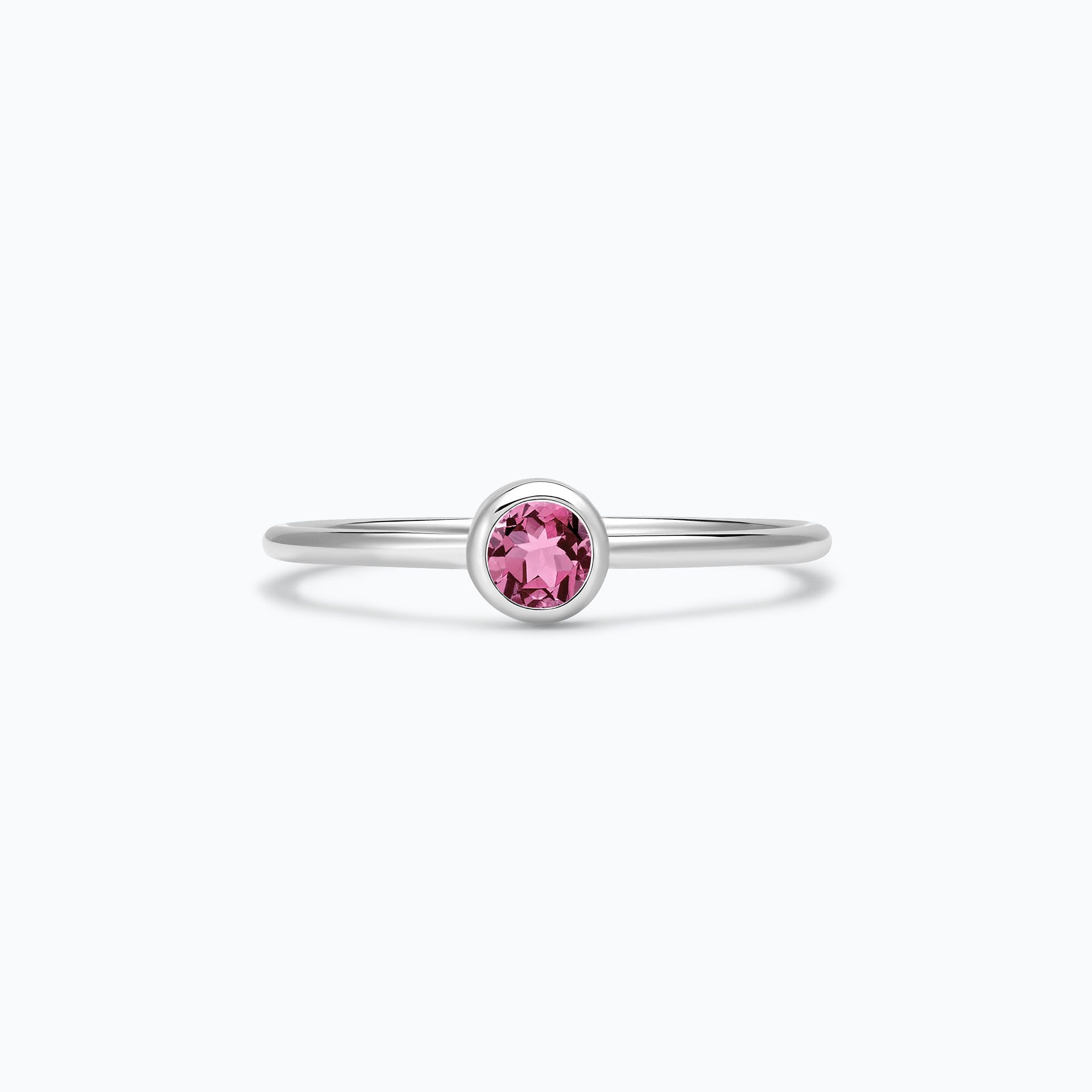 Solitaire Harmony Saphir Rose Pivoine 3.5 mm