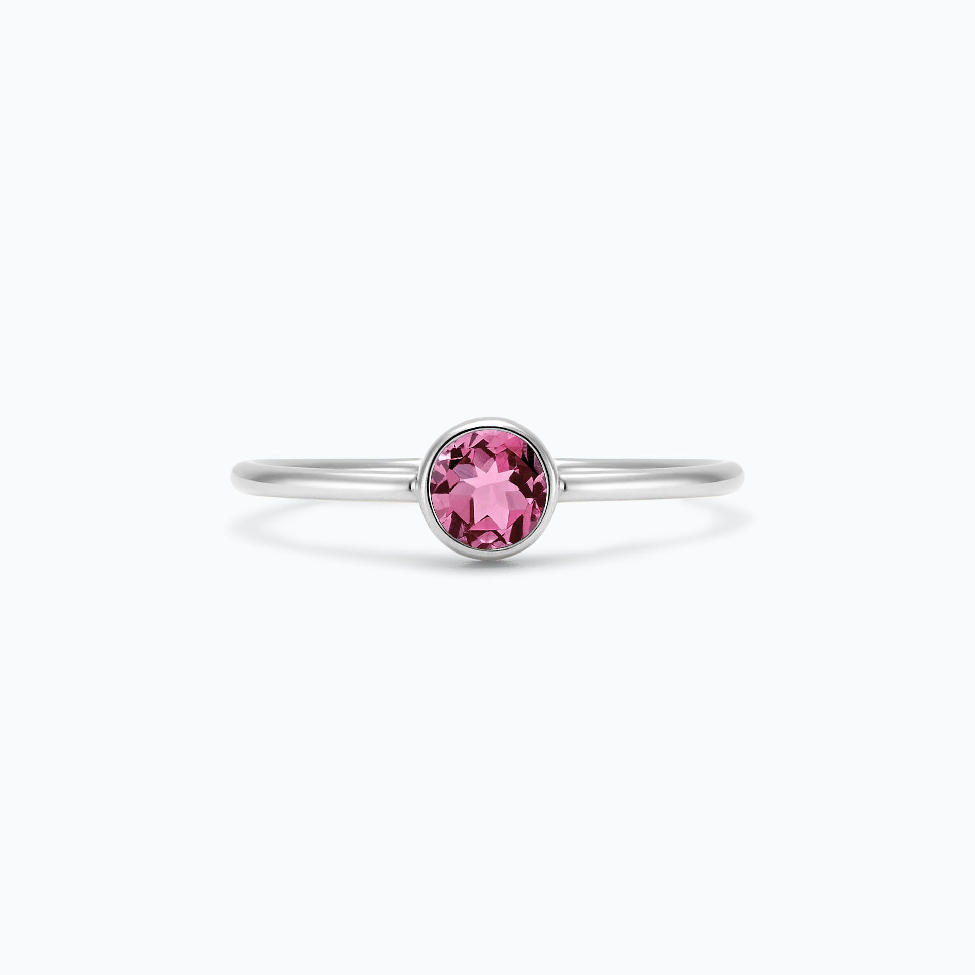 Solitaire Harmony Saphir Rose Pivoine 4.5 mm