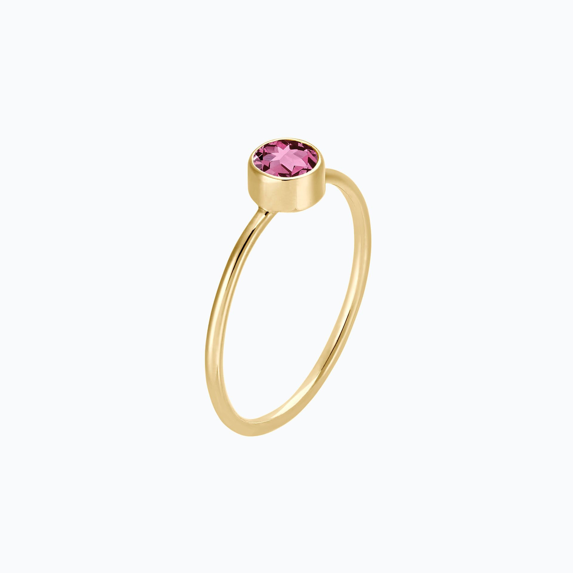 Solitaire Harmony Saphir Rose Pivoine 4.5 mm