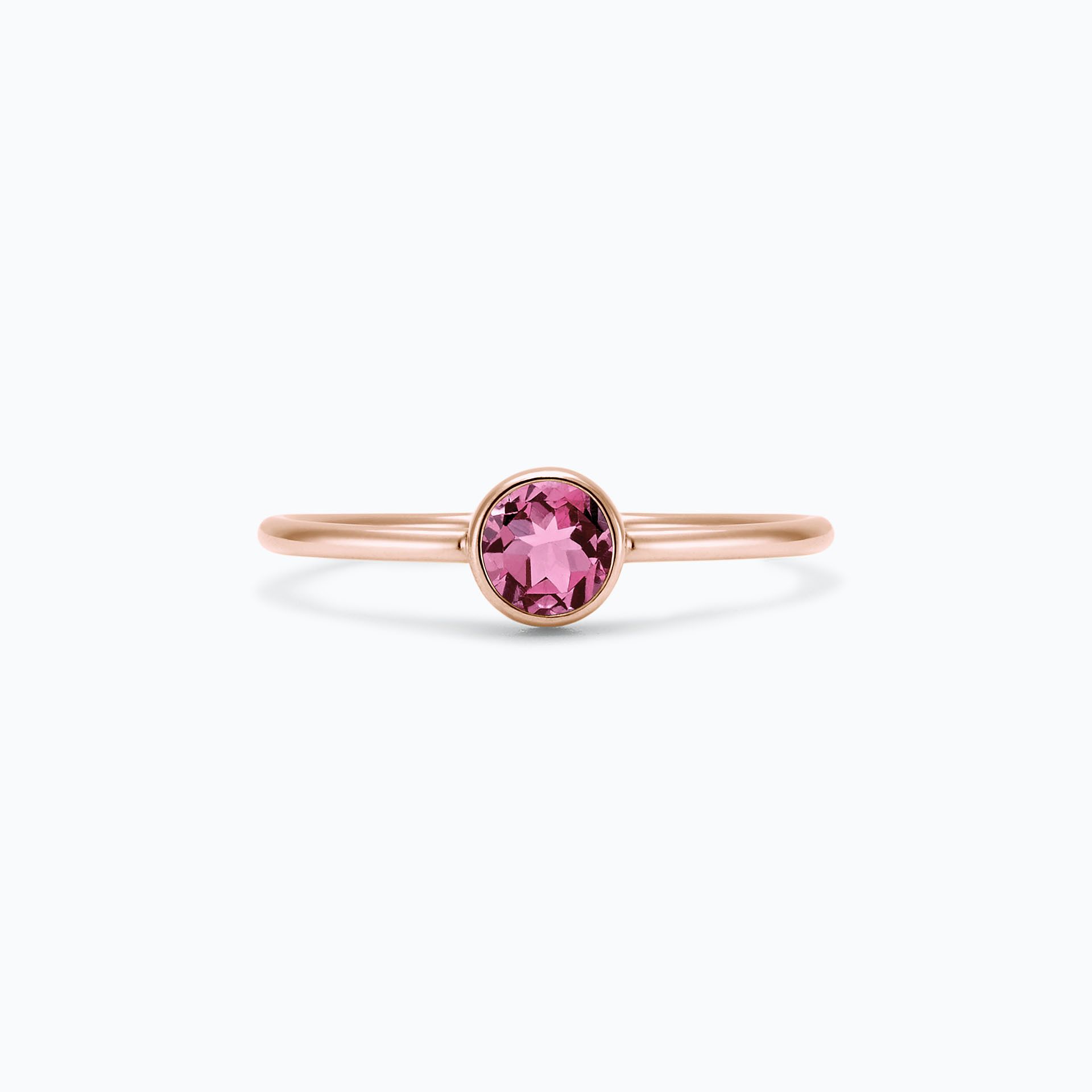 Solitaire Harmony Saphir Rose Pivoine 4.5 mm