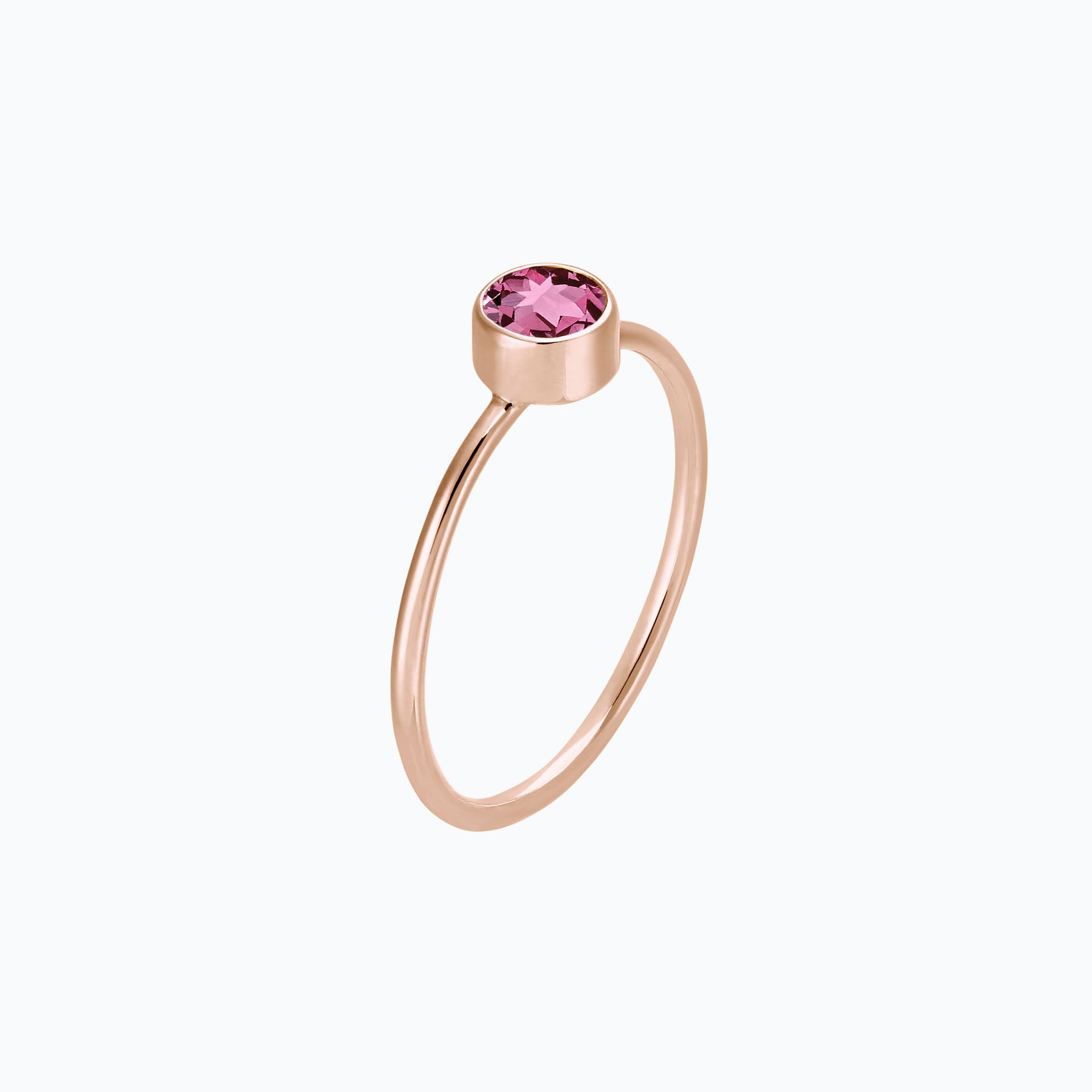 Solitaire Harmony Saphir Rose Pivoine 4.5 mm
