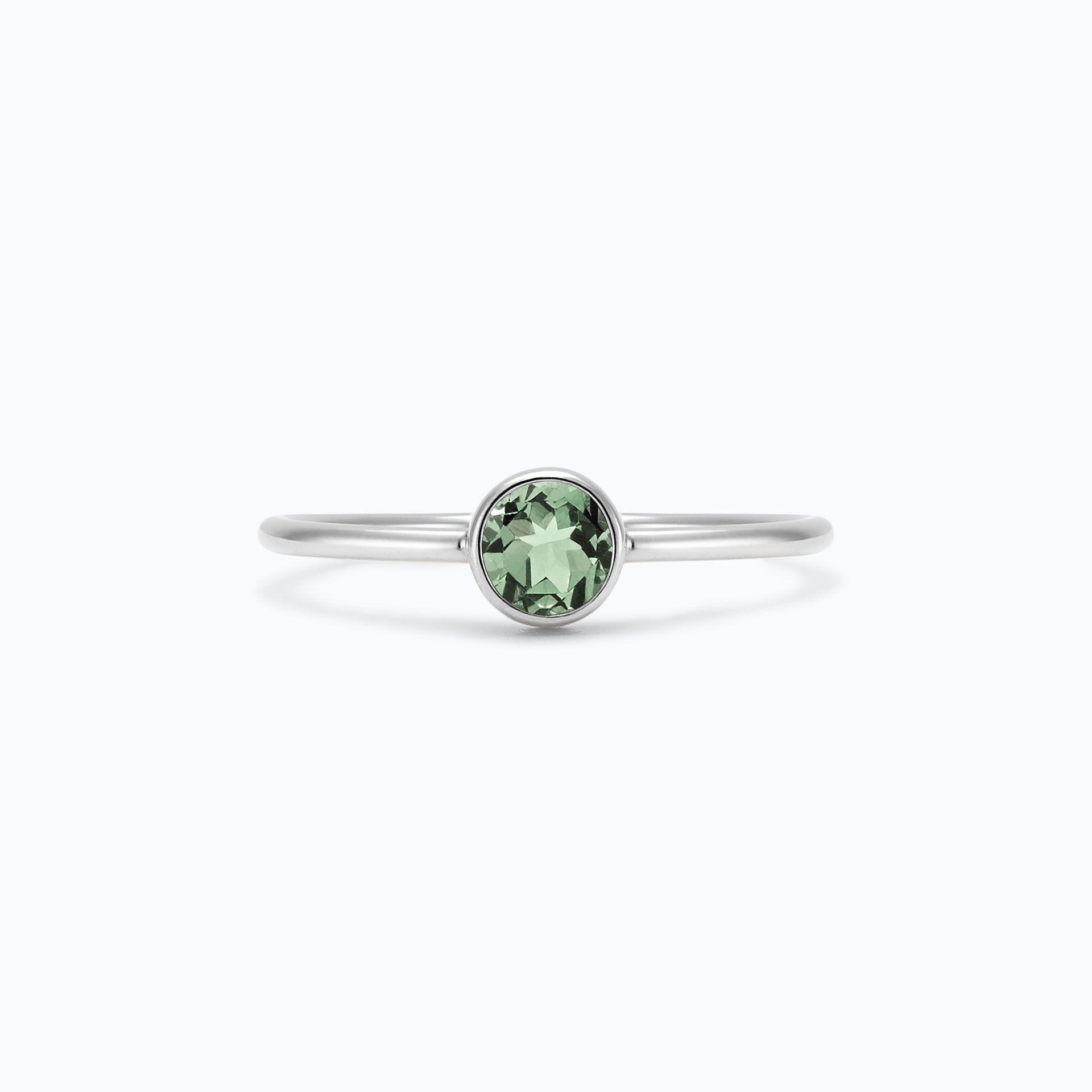 Solitaire Harmony Saphir Vert 4.5 mm