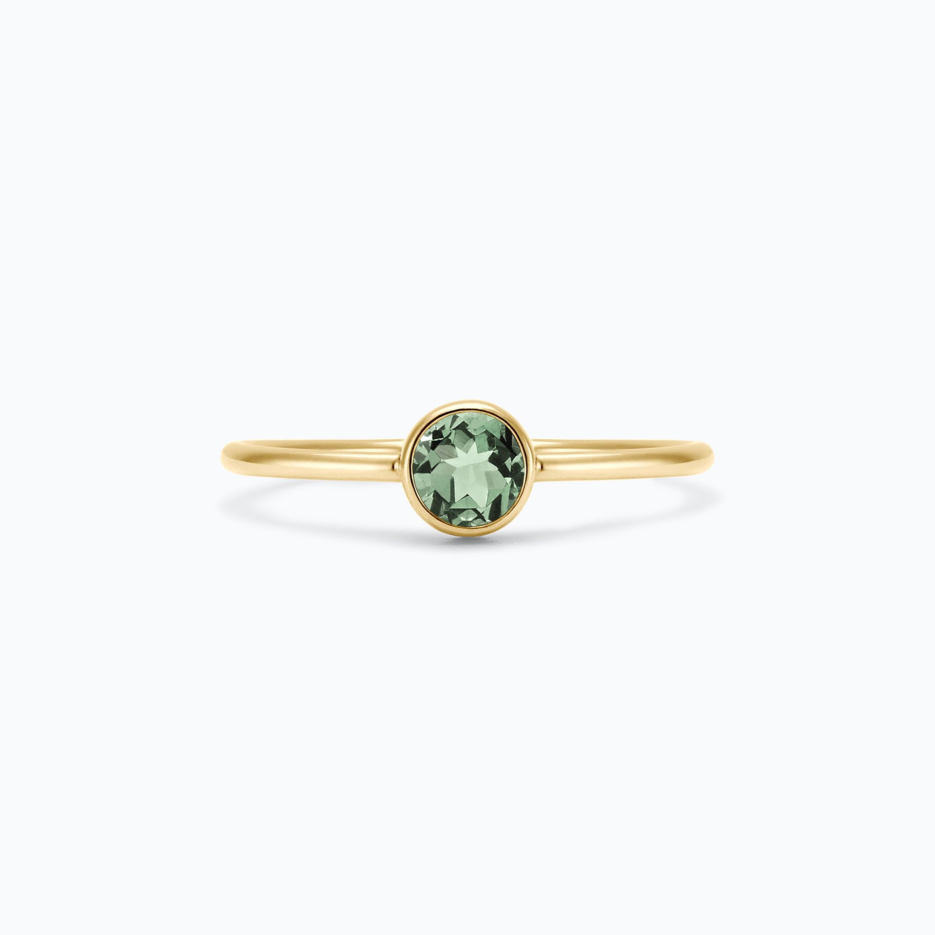 Solitaire Harmony Saphir Vert 4.5 mm