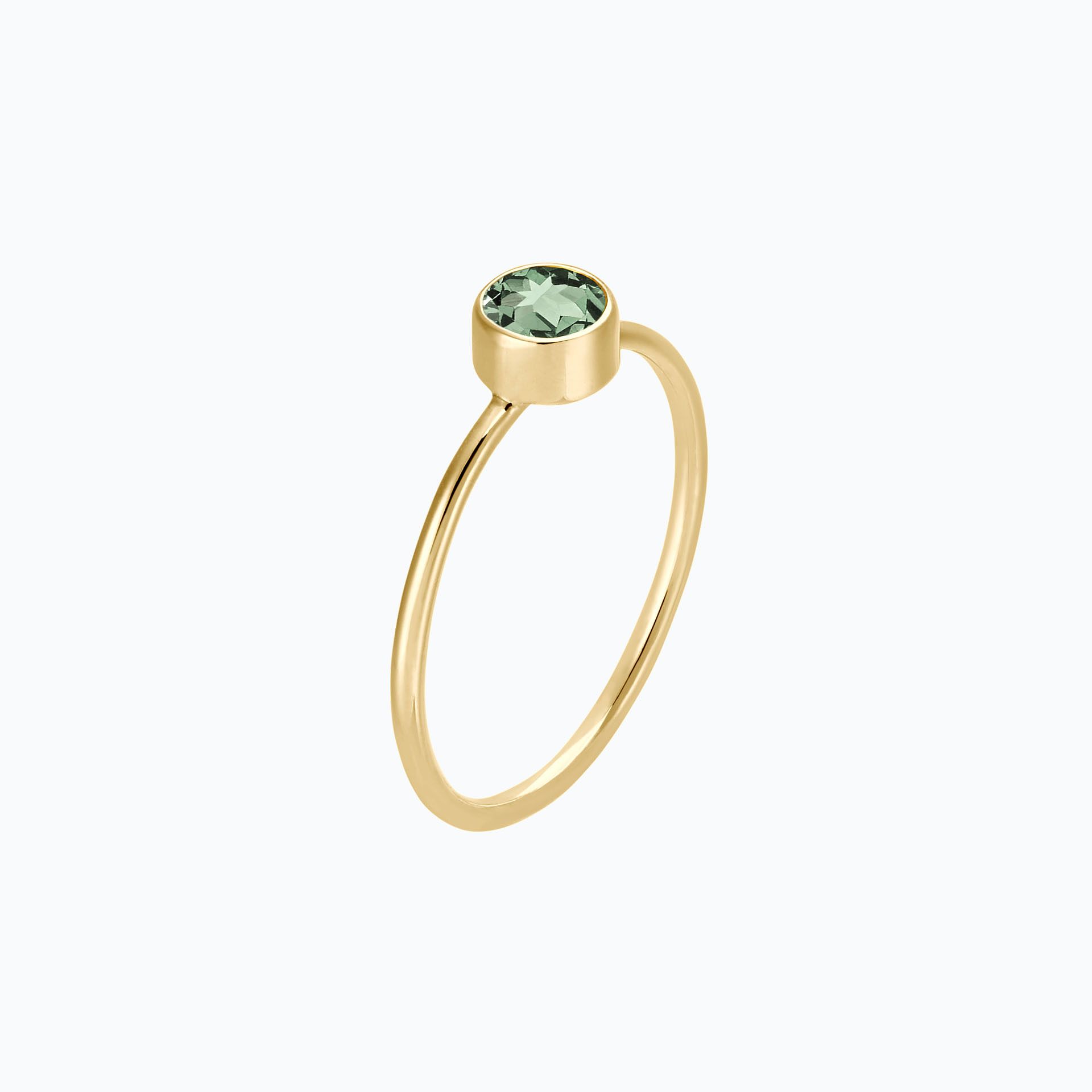 Solitaire Harmony Saphir Vert 4.5 mm