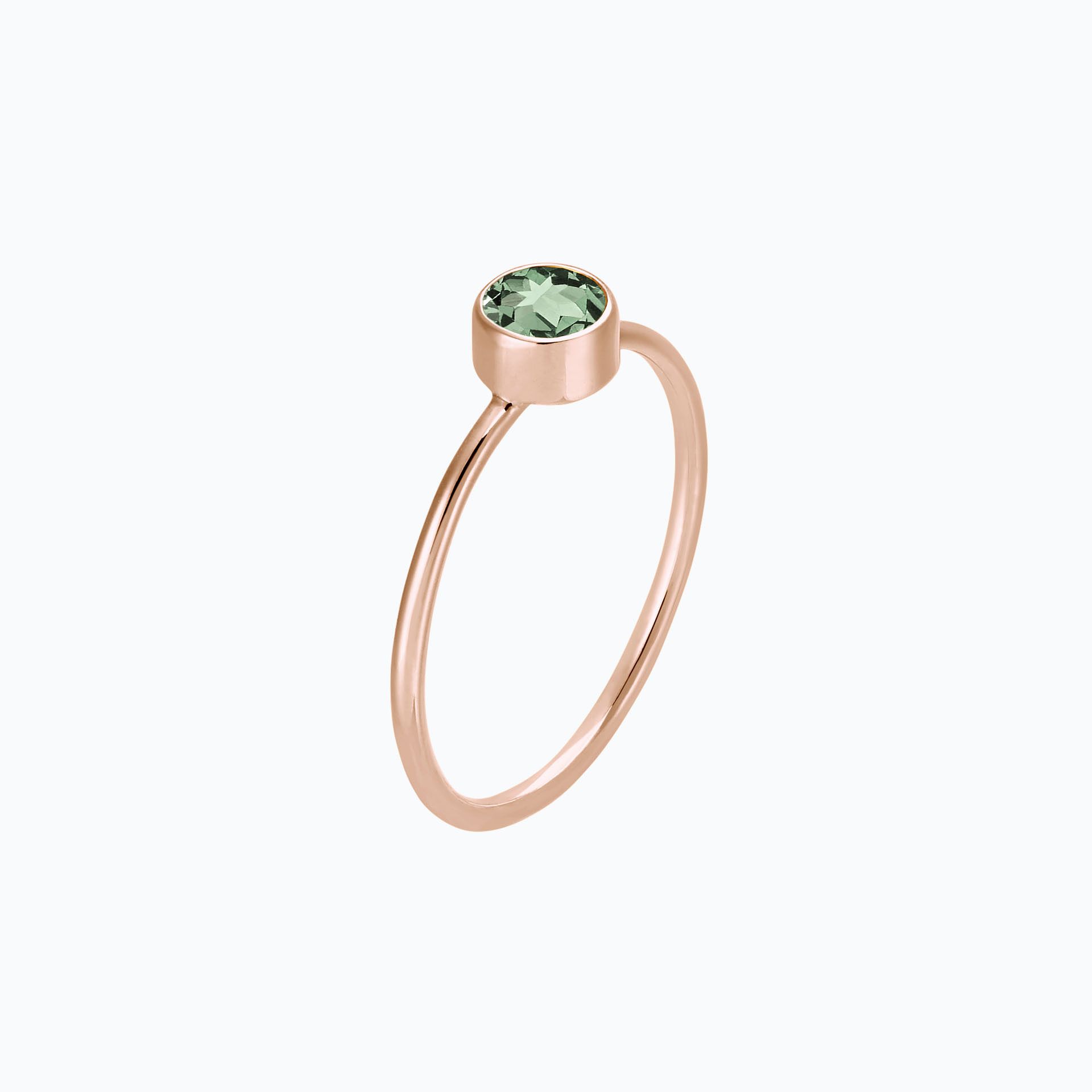 Solitaire Harmony Saphir Vert 4.5 mm