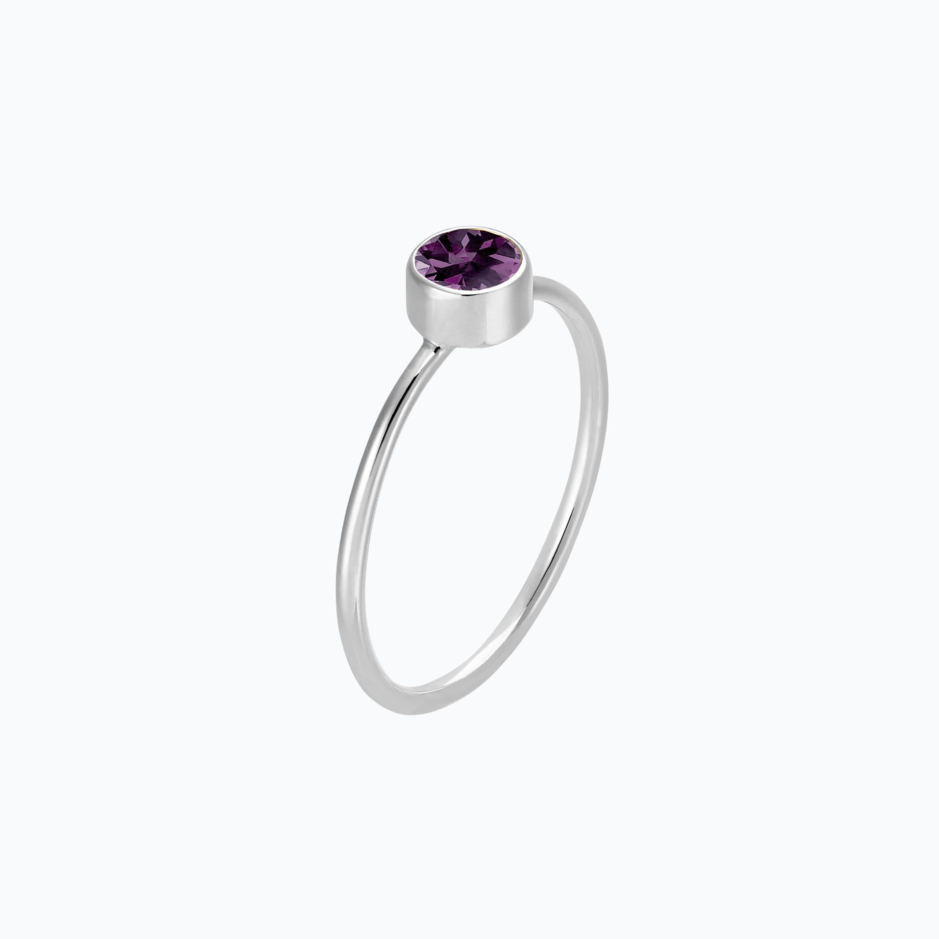 Solitaire Harmony Saphir Violet 4.5 mm