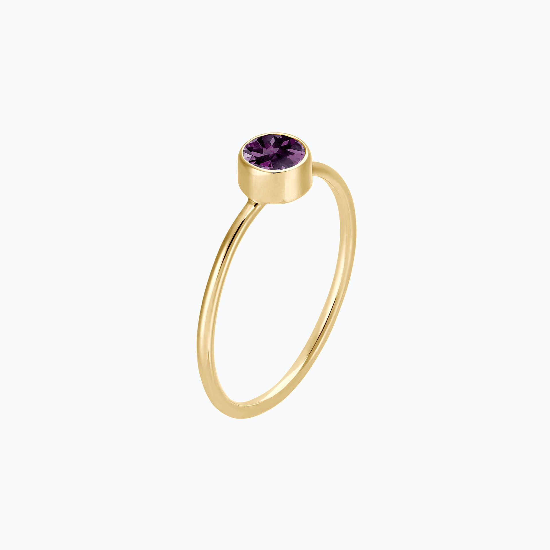 Solitaire Harmony Saphir Violet 4.5 mm