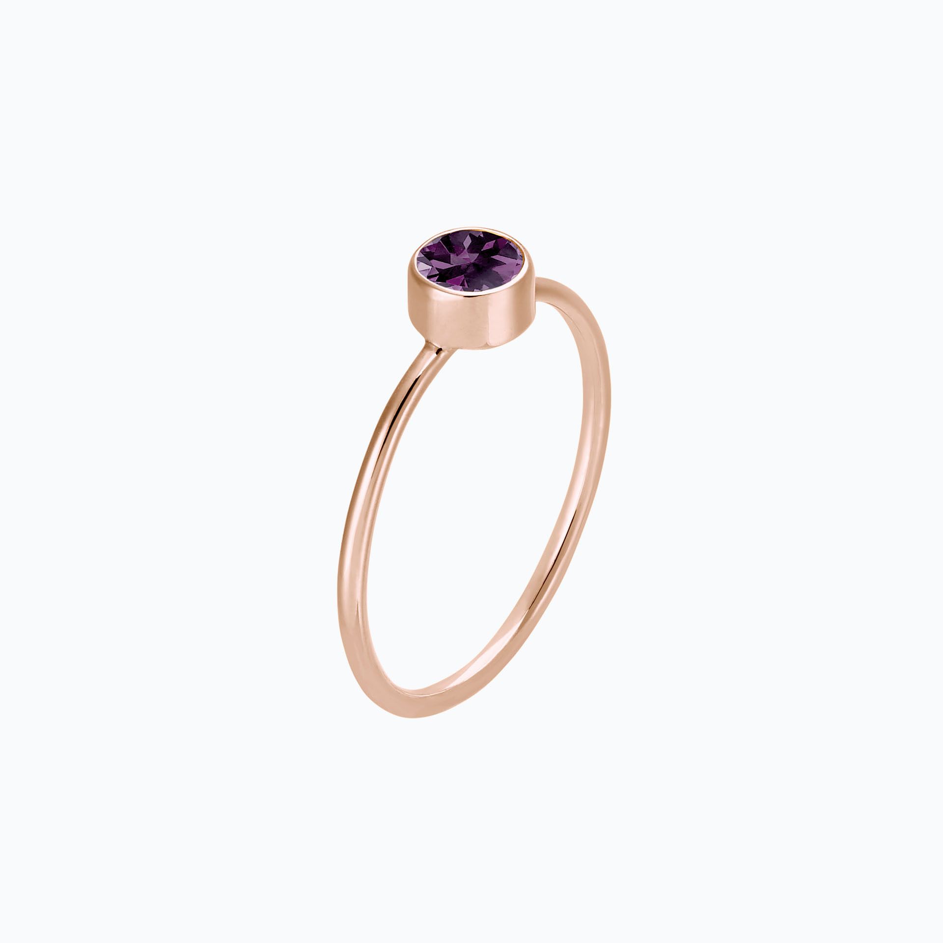 Solitaire Harmony Saphir Violet 4.5 mm