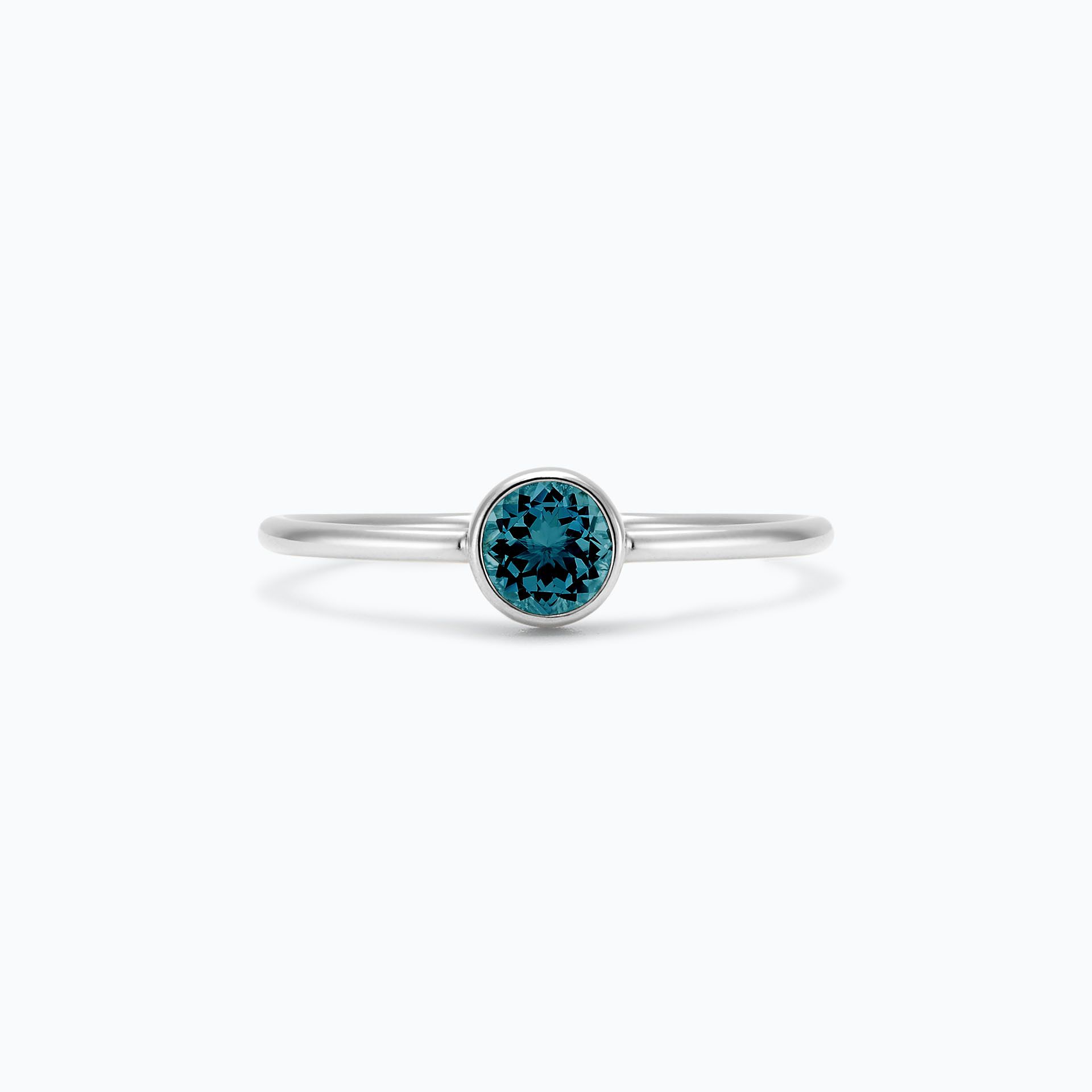 Solitaire Harmony Topaze Blue London 4.5 mm