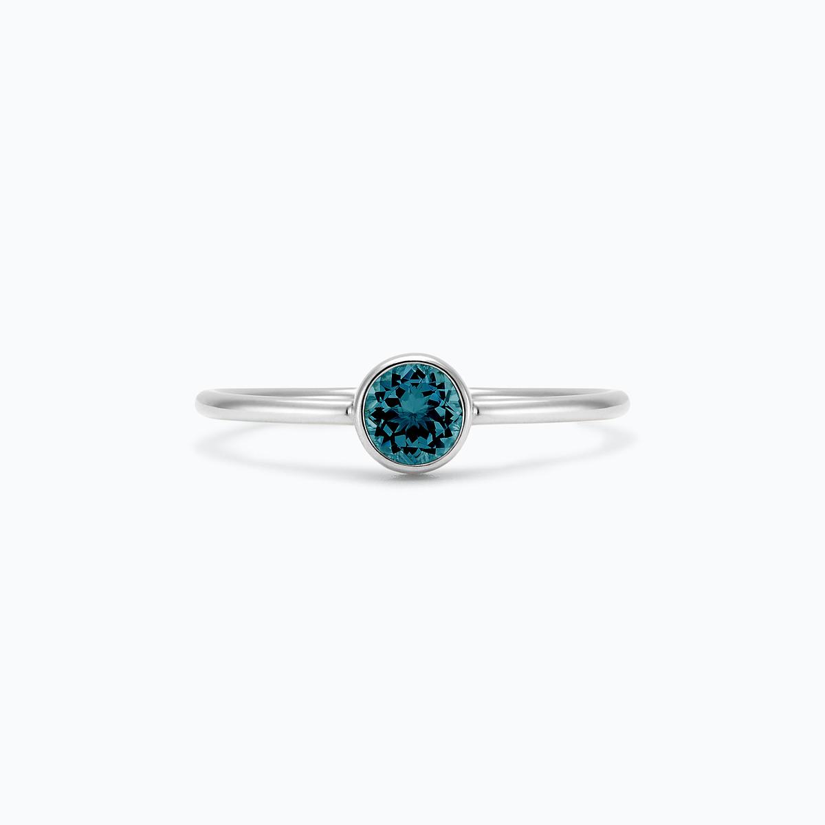 Solitaire Harmony Topaze Blue London 4.5 mm