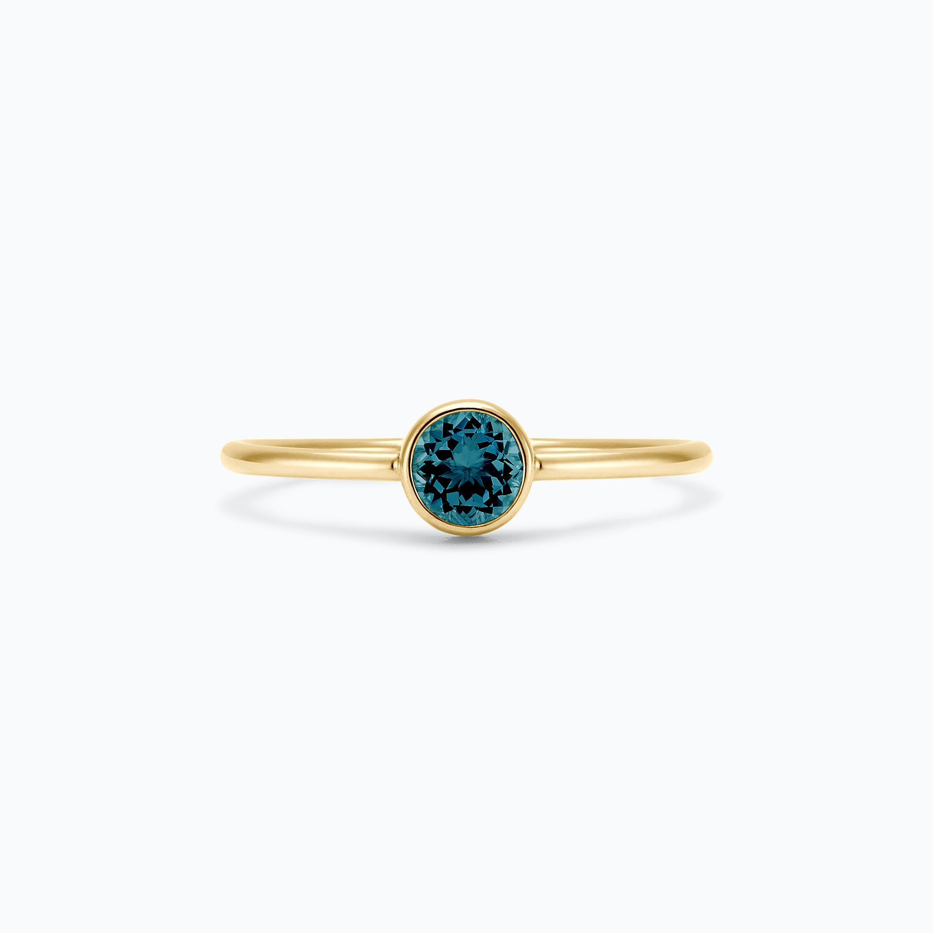 Solitaire Harmony Topaze Blue London 4.5 mm