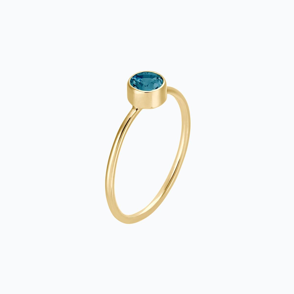 Solitaire Harmony Topaze Blue London 4.5 mm