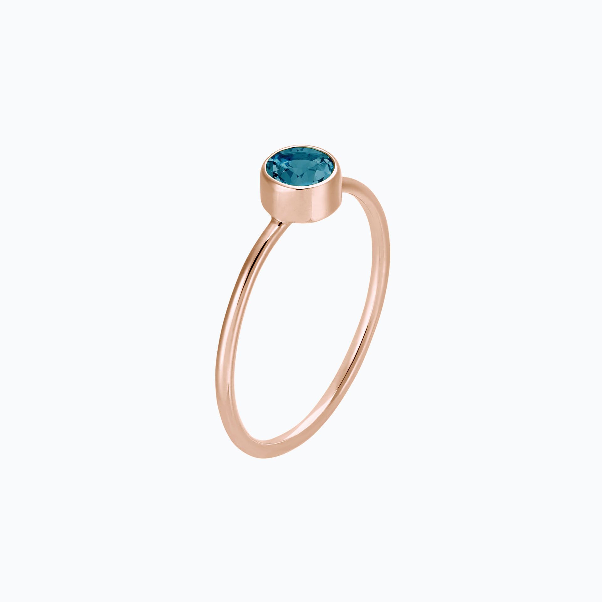 Solitaire Harmony Topaze Blue London 4.5 mm