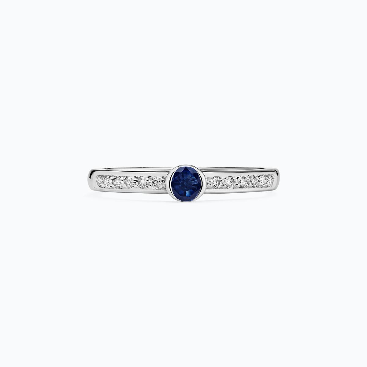Solitaire Pavé Justine Saphir 3.5 mm