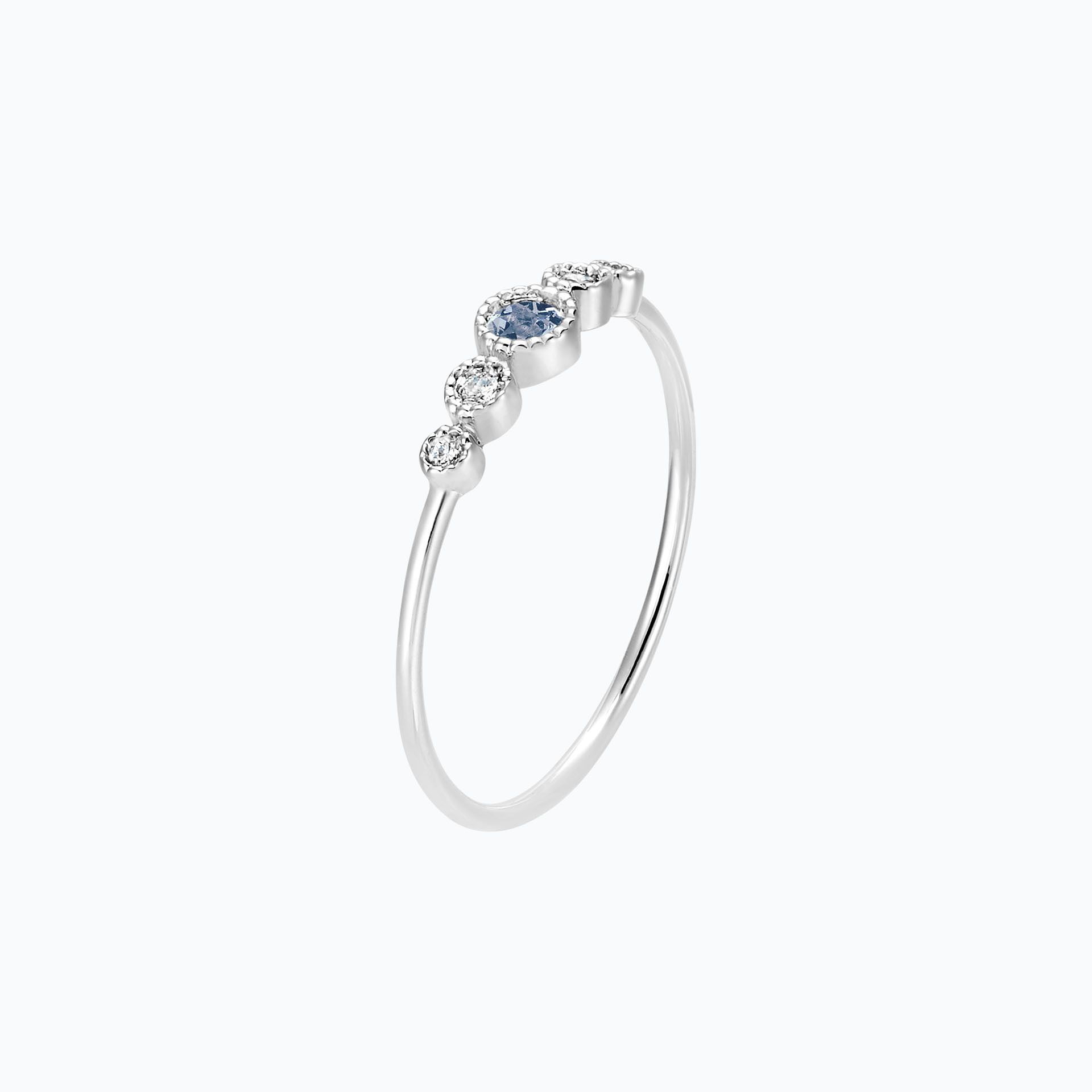 Solitaire Léa Millegrain Saphir Bleu Tendre