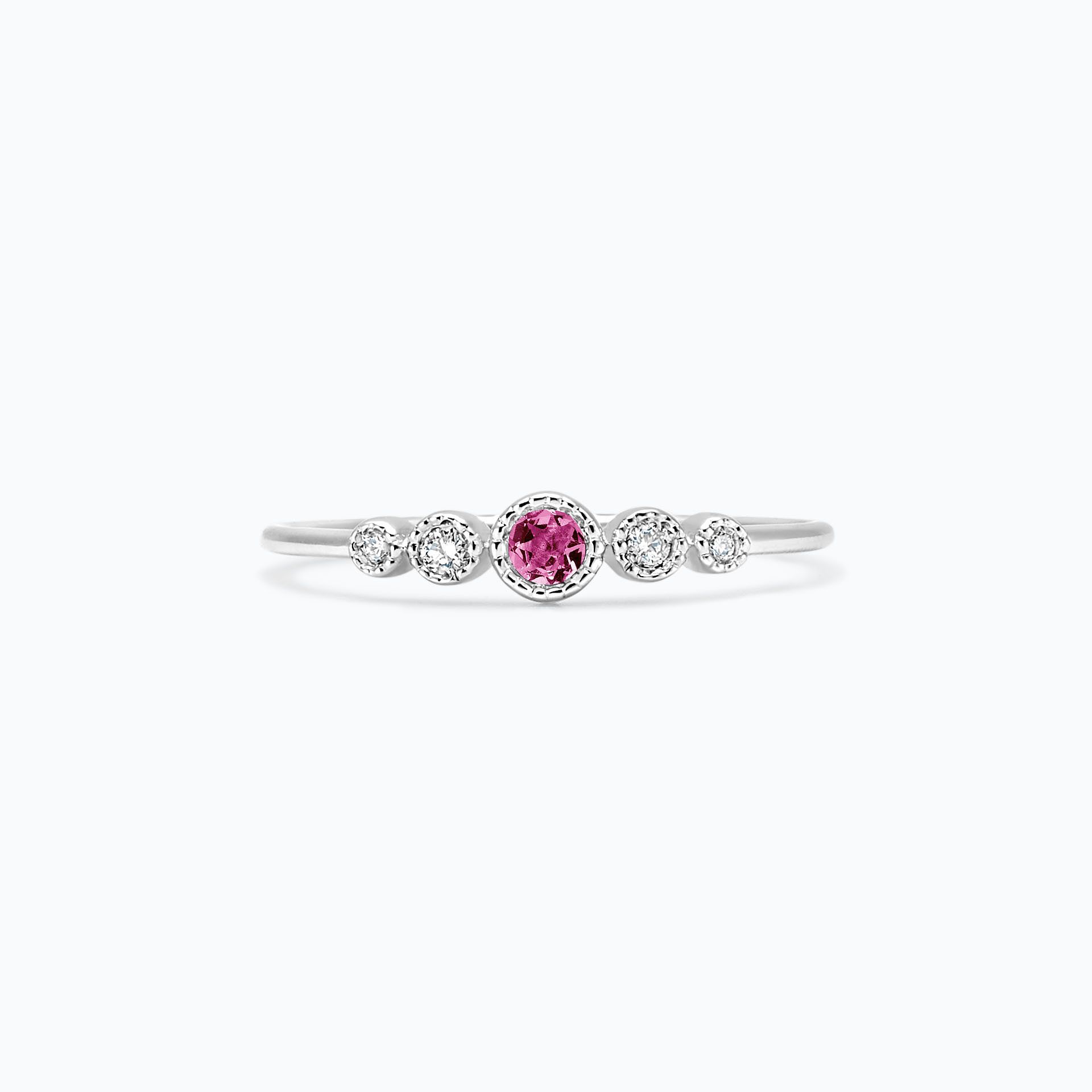 Solitaire Léa Millegrain Saphir Rose Pivoine