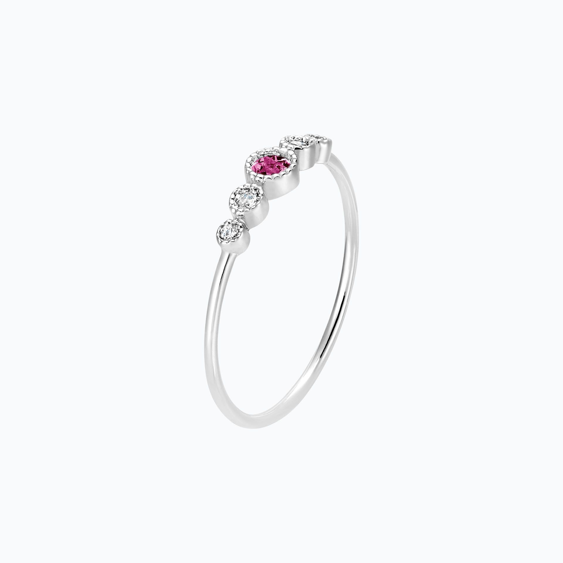 Solitaire Léa Millegrain Saphir Rose Pivoine