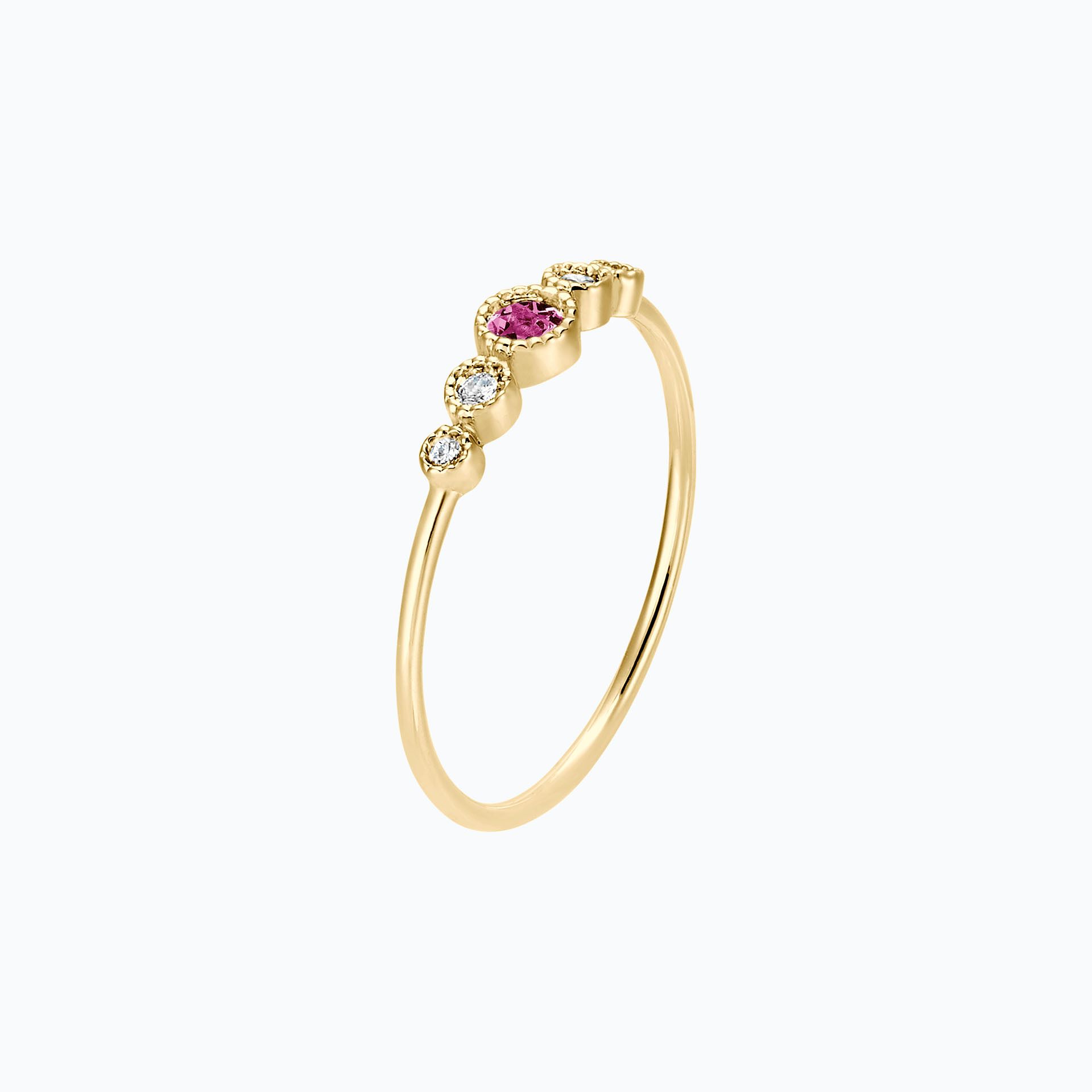 Solitaire Léa Millegrain Saphir Rose Pivoine