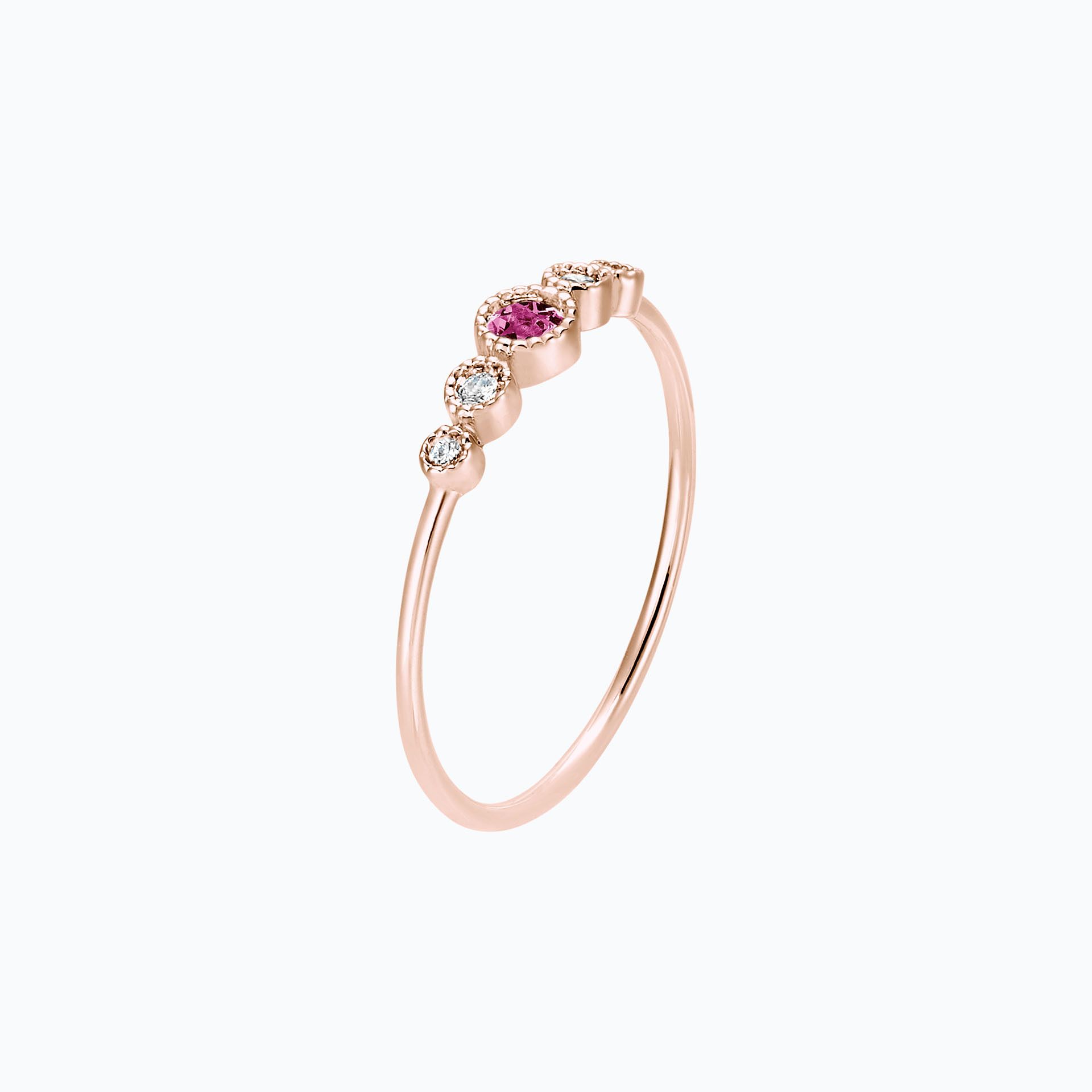 Solitaire Léa Millegrain Saphir Rose Pivoine