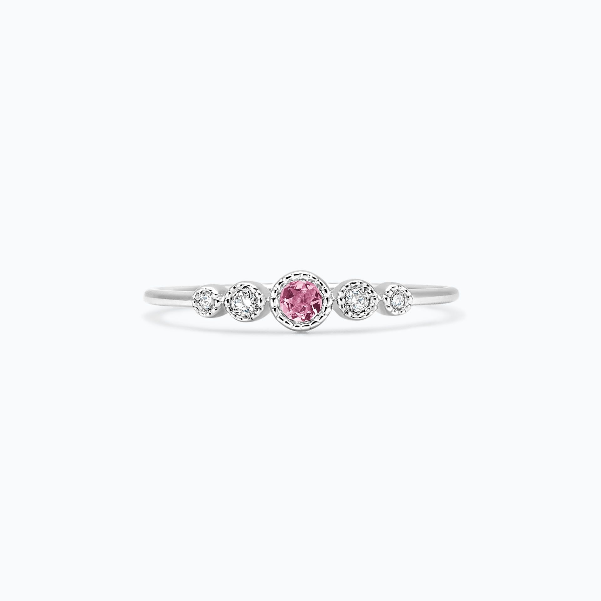 Solitaire Léa Millegrain Saphir Rose Poudré